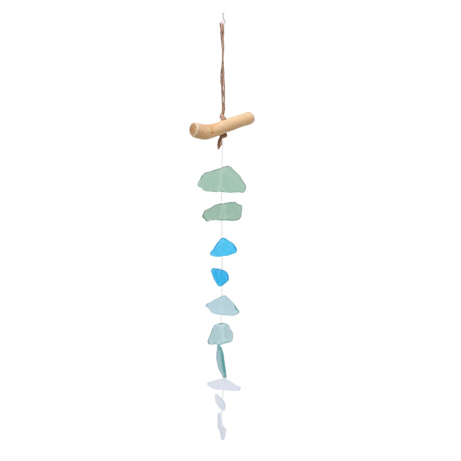 Wind Chimes Unique Hand Crafted Sea Glass Driftwood Chime for Indoor Outdoor view 3