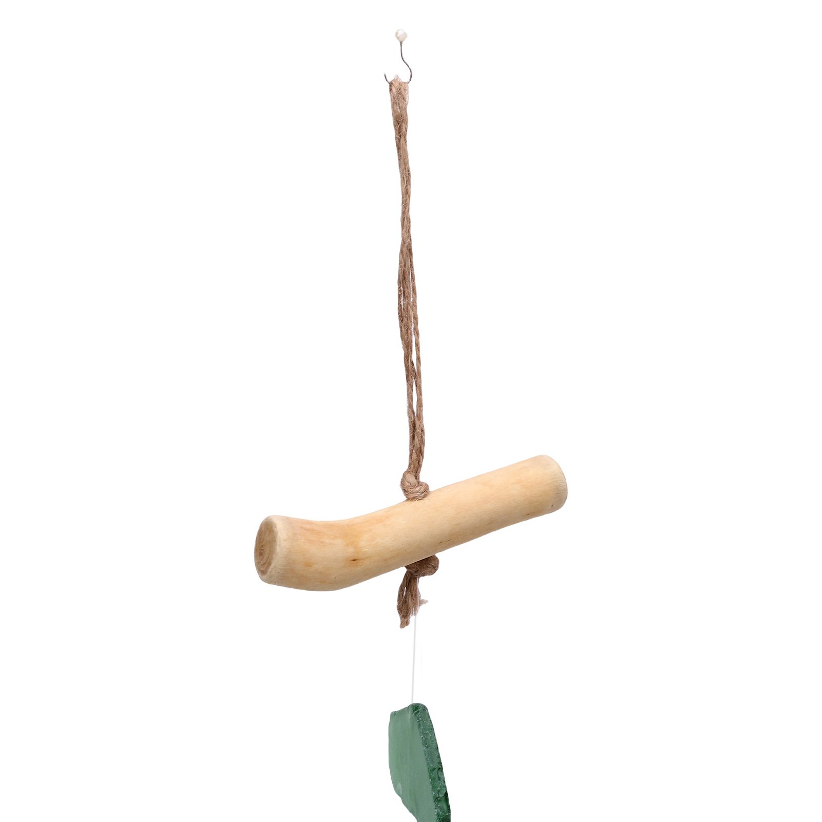 Wind Chimes Unique Hand Crafted Sea Glass Driftwood Chime for Indoor Outdoor view 5