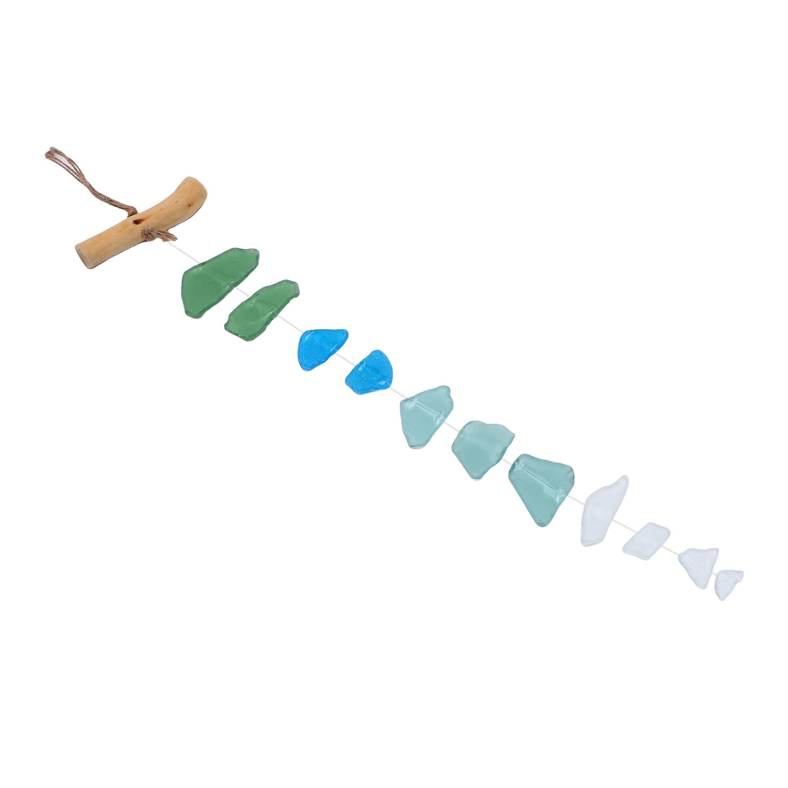 Wind Chimes Unique Hand Crafted Sea Glass Driftwood Chime for Indoor Outdoor view 8