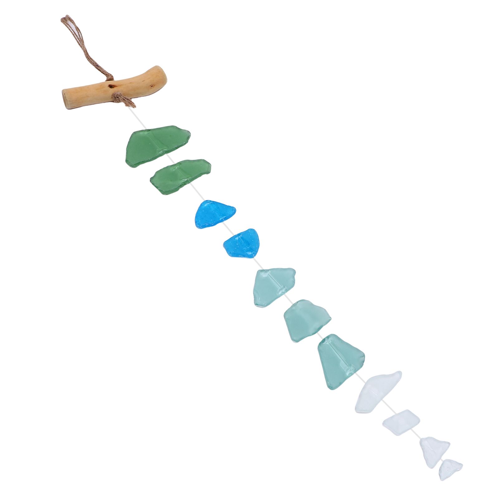 Wind Chimes Unique Hand Crafted Sea Glass Driftwood Chime for Indoor Outdoor view 9