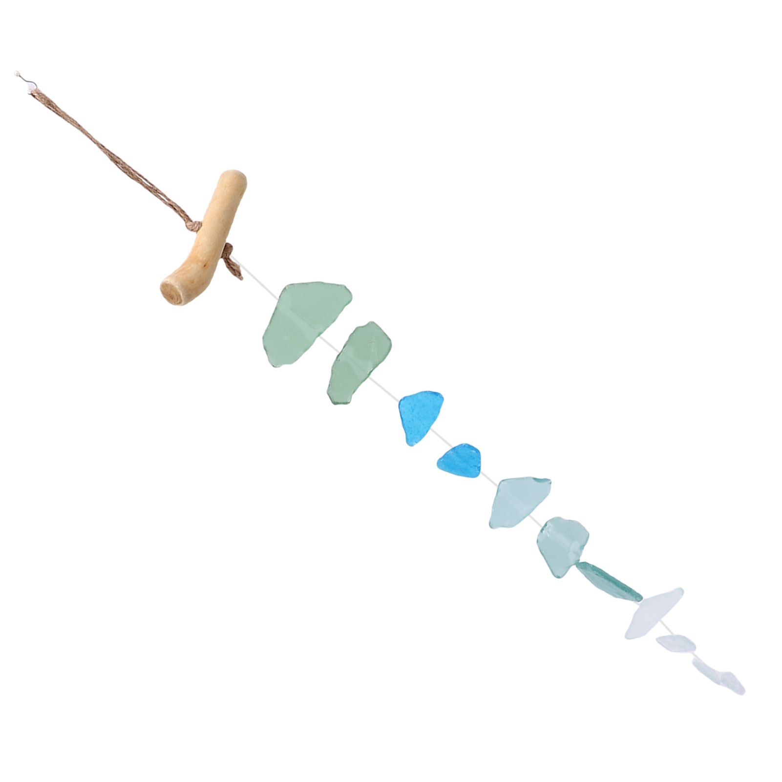 Wind Chimes Unique Hand Crafted Sea Glass Driftwood Chime for Indoor Outdoor view 10