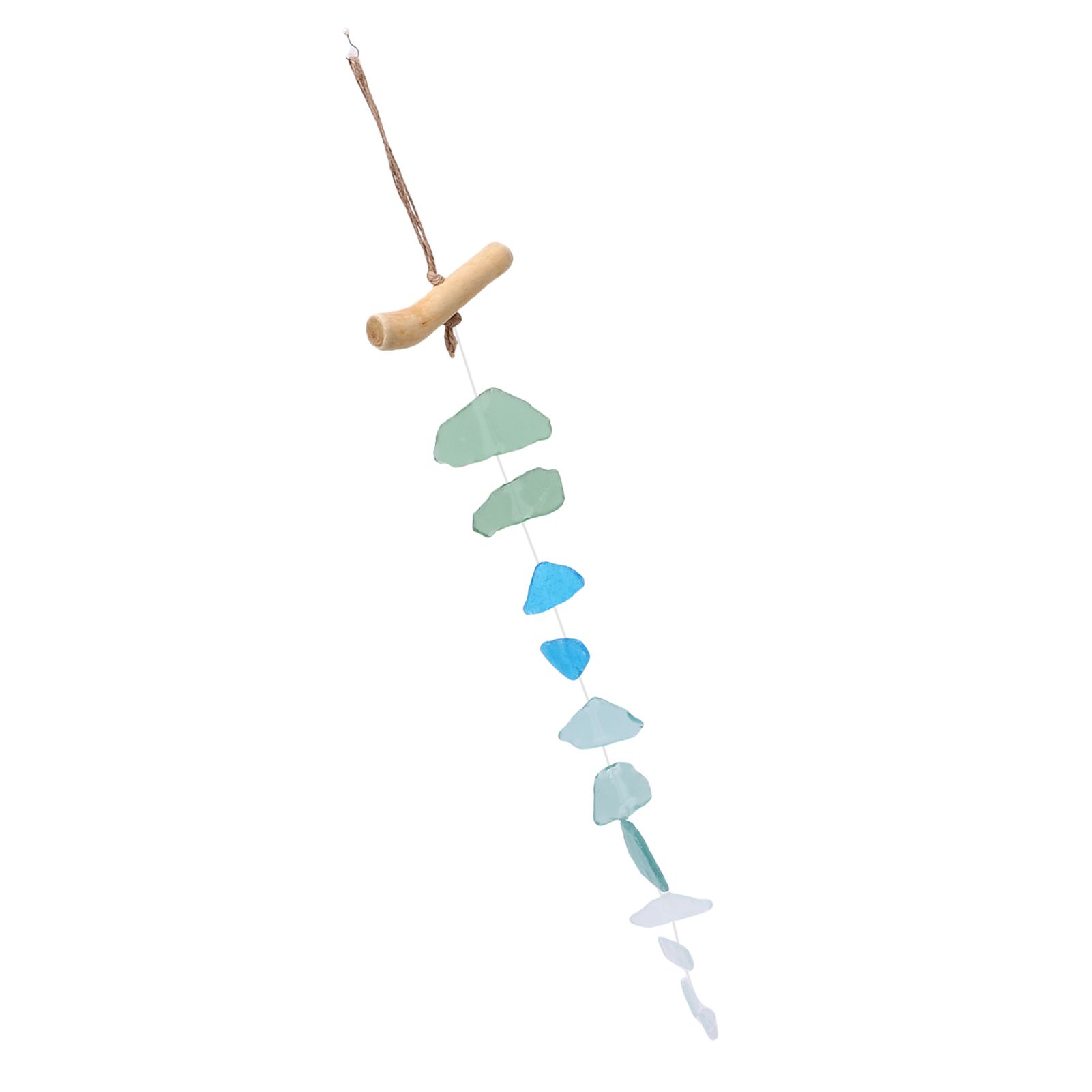 Wind Chimes Unique Hand Crafted Sea Glass Driftwood Chime for Indoor Outdoor view 11