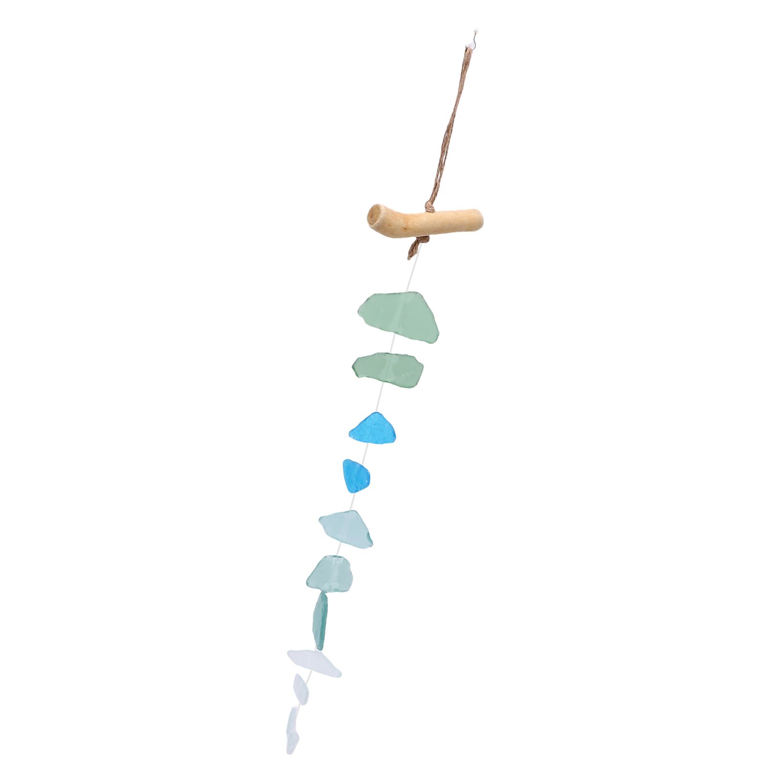 Wind Chimes Unique Hand Crafted Sea Glass Driftwood Chime for Indoor Outdoor view 12
