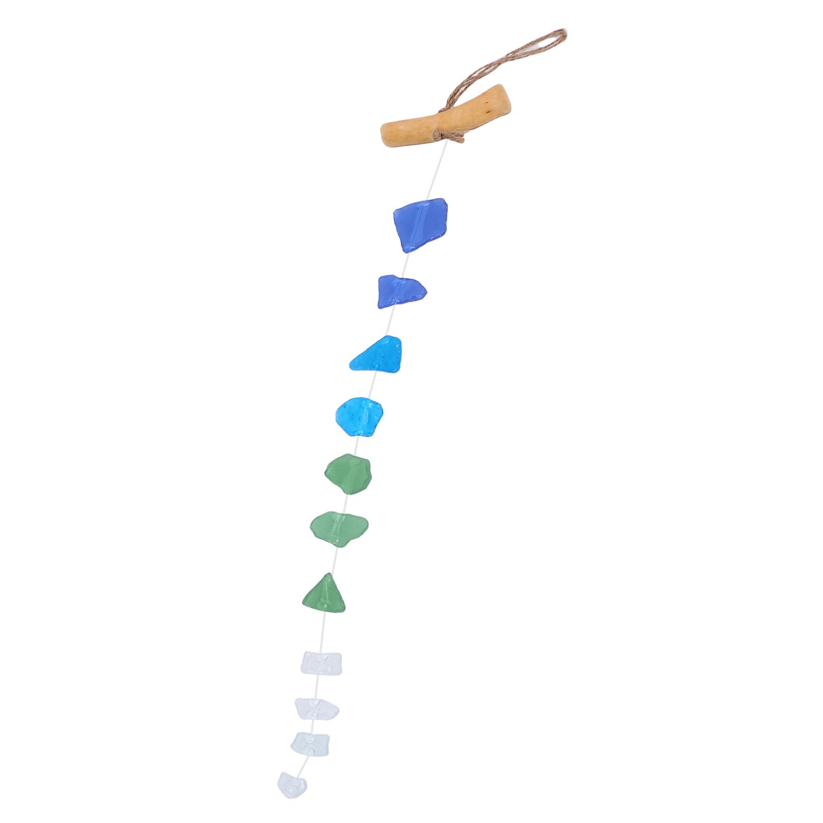 Wind Chimes Unique Hand Crafted Sea Glass Driftwood Chime for Indoor Outdoor view 8