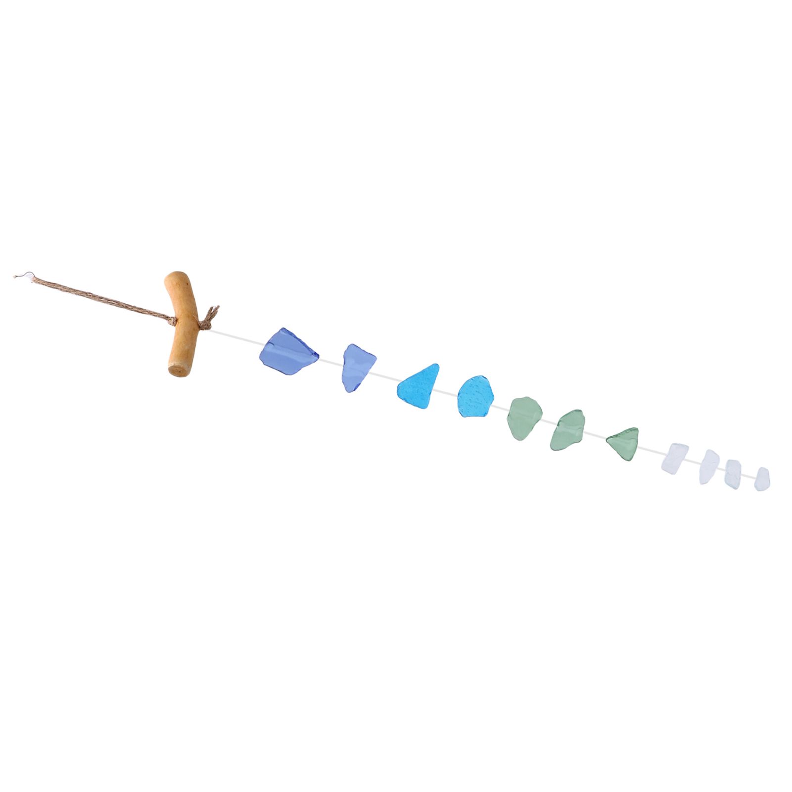 Wind Chimes Unique Hand Crafted Sea Glass Driftwood Chime for Indoor Outdoor view 9