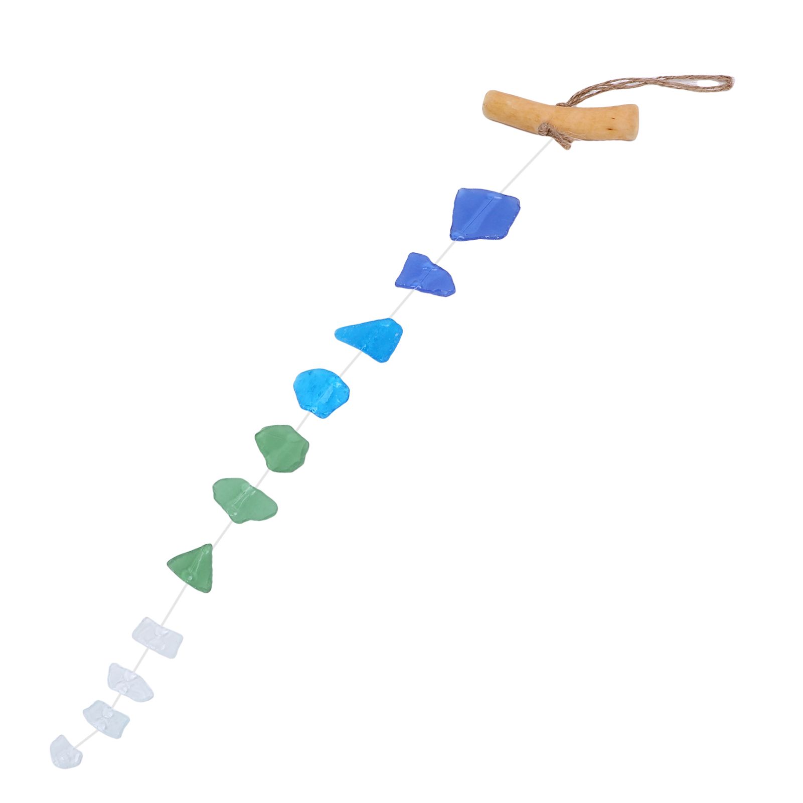 Wind Chimes Unique Hand Crafted Sea Glass Driftwood Chime for Indoor Outdoor view 10