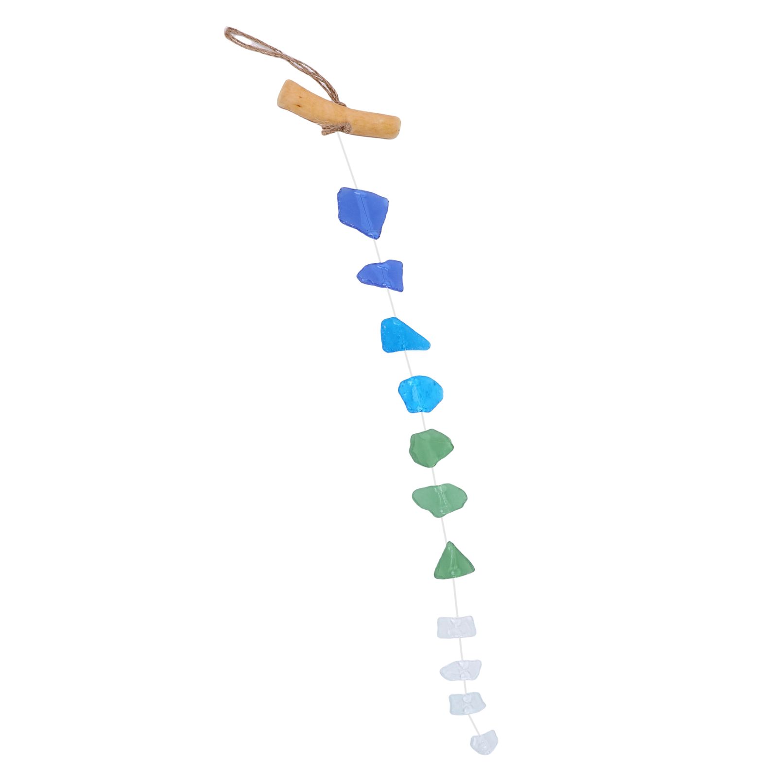 Wind Chimes Unique Hand Crafted Sea Glass Driftwood Chime for Indoor Outdoor view 11