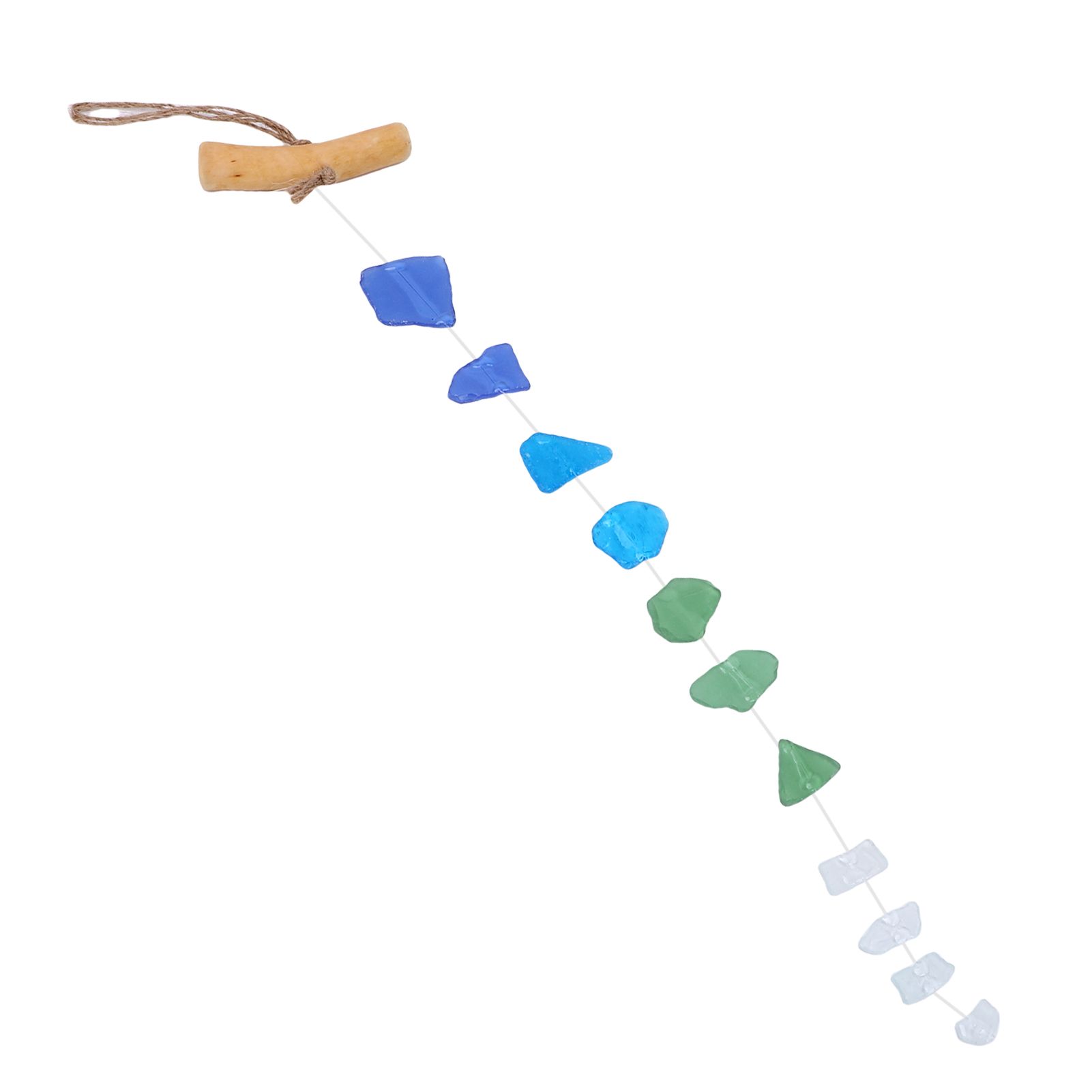 Wind Chimes Unique Hand Crafted Sea Glass Driftwood Chime for Indoor Outdoor view 12