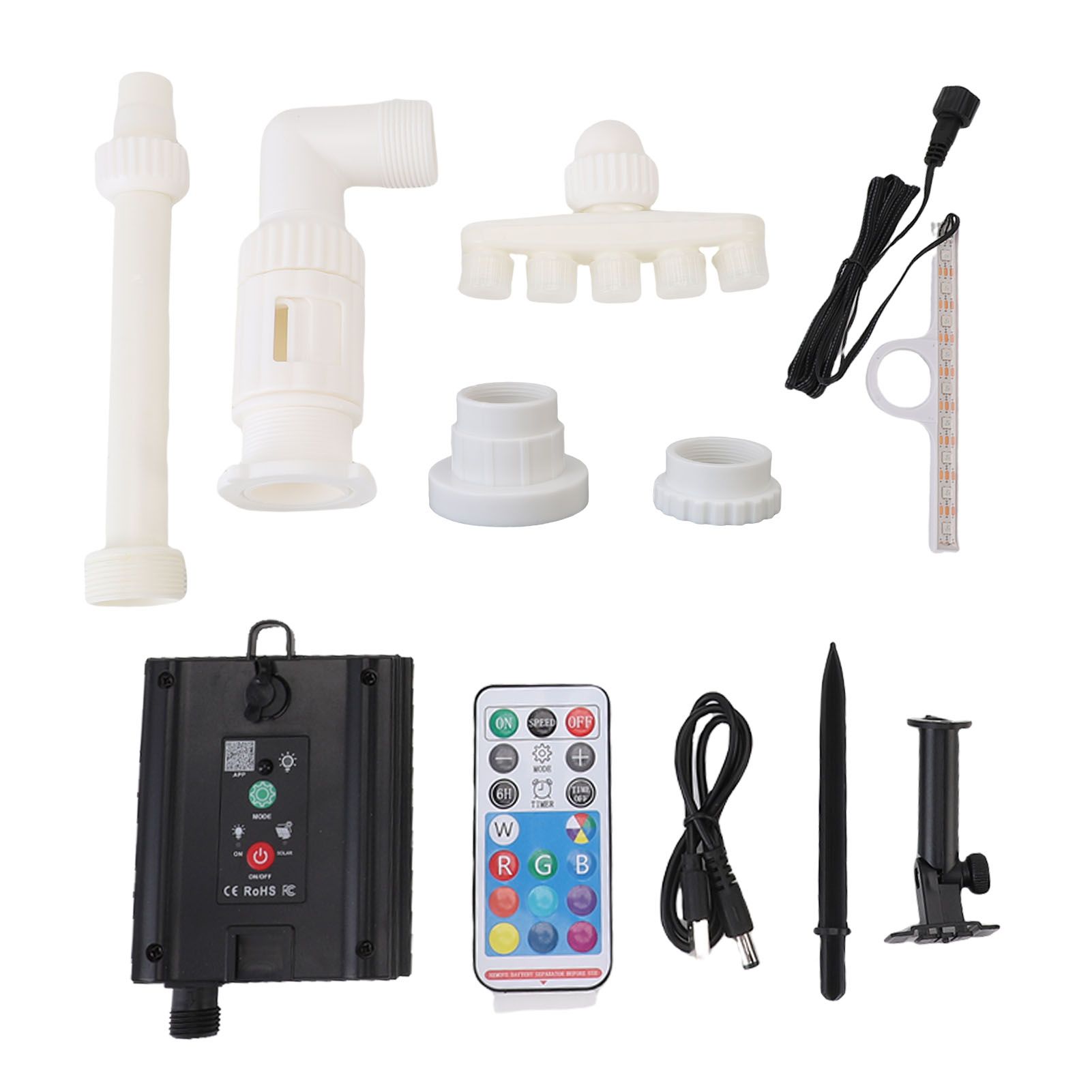 Pool Fountain Solar Powered LED RGB Colorful Pool Sprinkler with Remote view 3