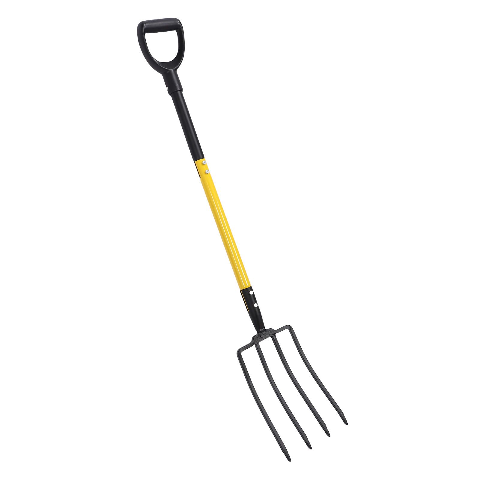 46 Inch Pitch Fork Y Grip Versatile 4 Tines Garden Spading Fork for Gardening