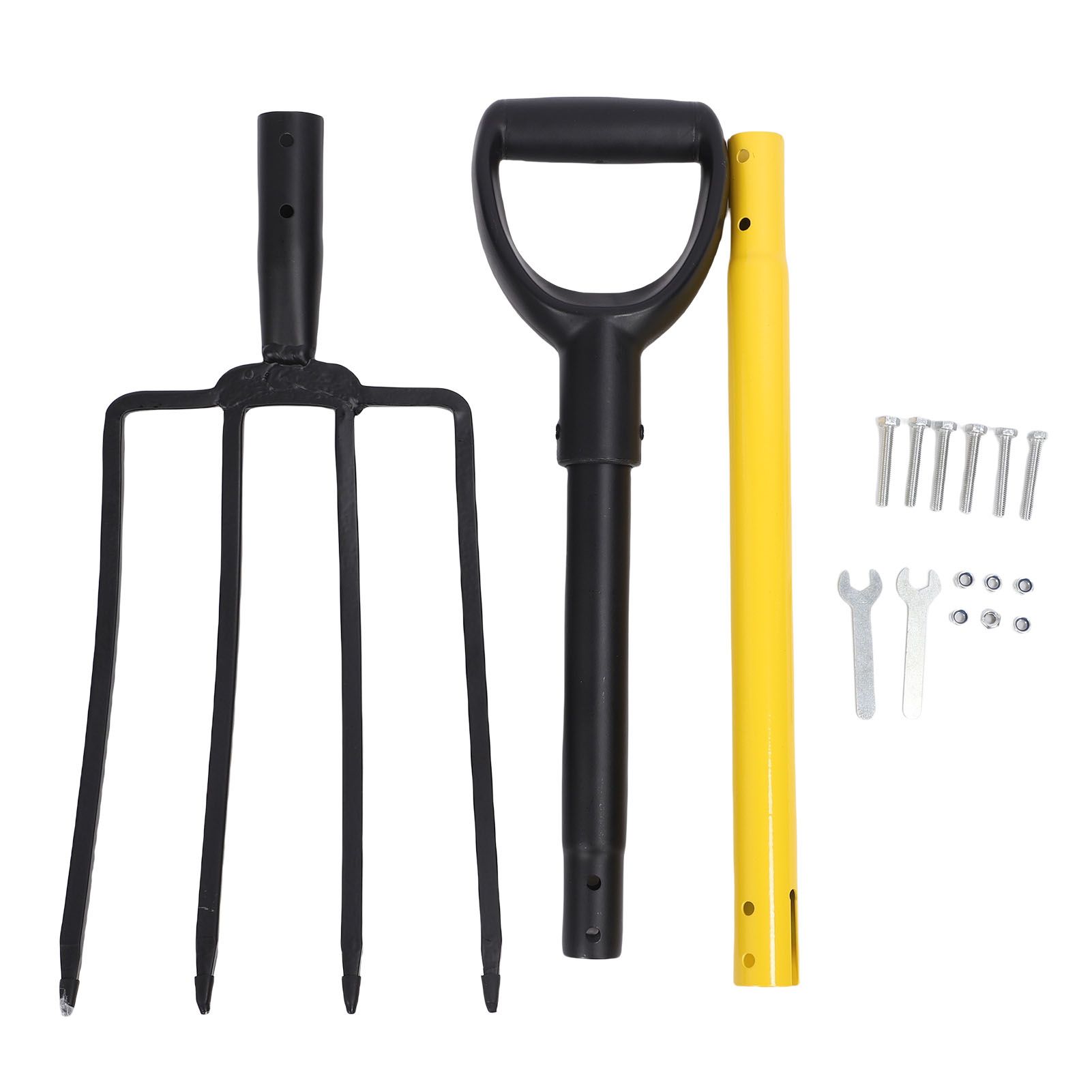 46 Inch Pitch Fork Y Grip Versatile 4 Tines Garden Spading Fork for Gardening view 3
