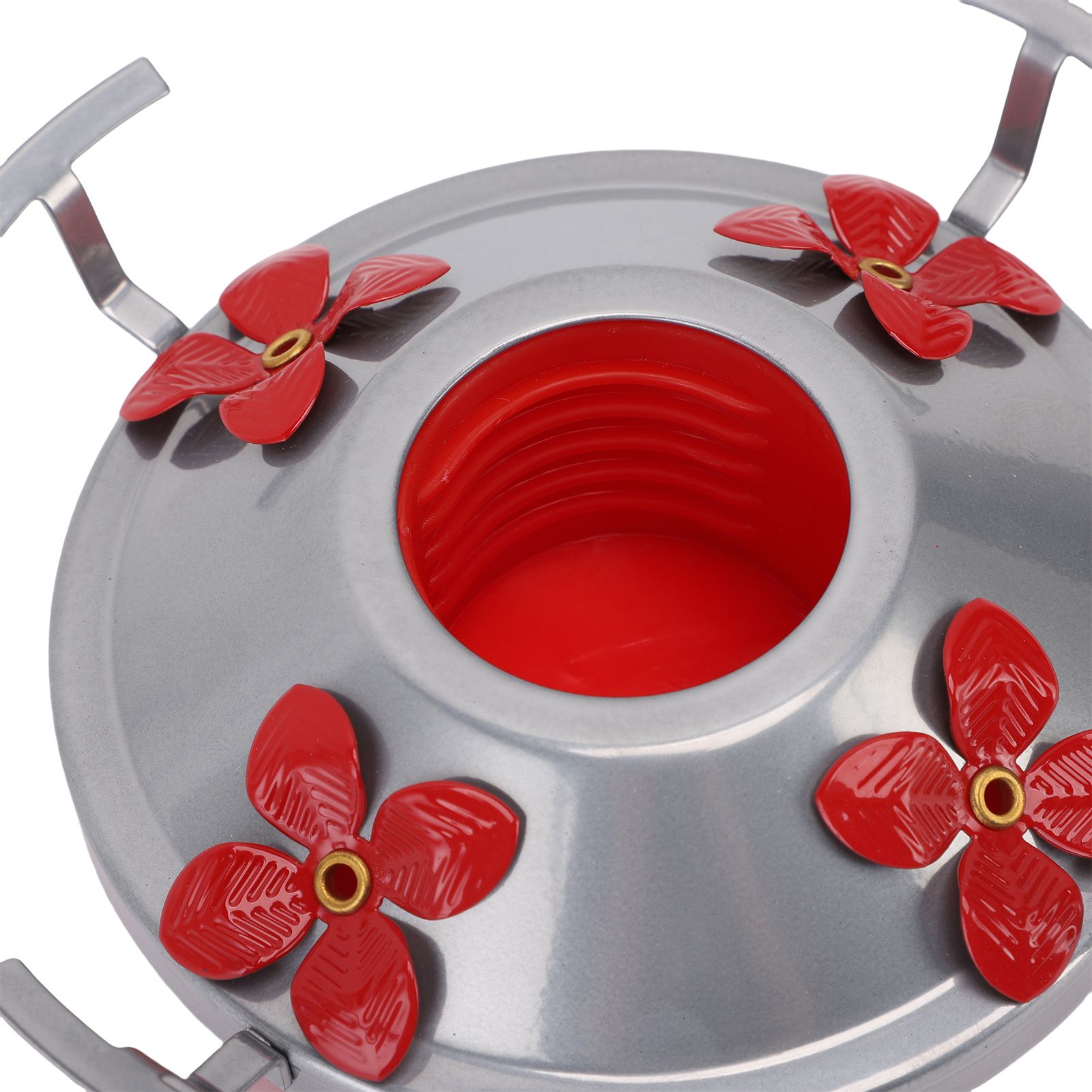 Hummingbird Feeder Base Iron and Plastic 1.77 Inch Hummingbird Feeder Bottom view 2