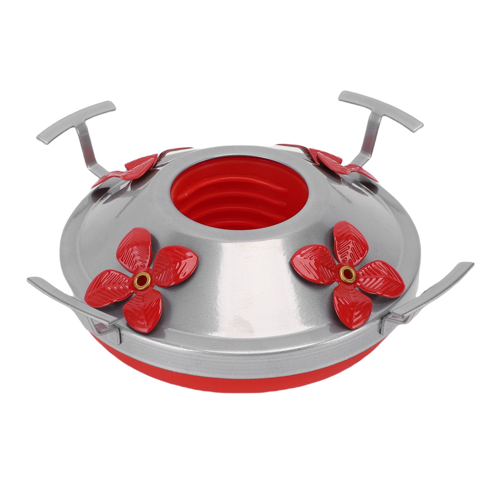 Hummingbird Feeder Base Iron and Plastic 1.77 Inch Hummingbird Feeder Bottom view 3