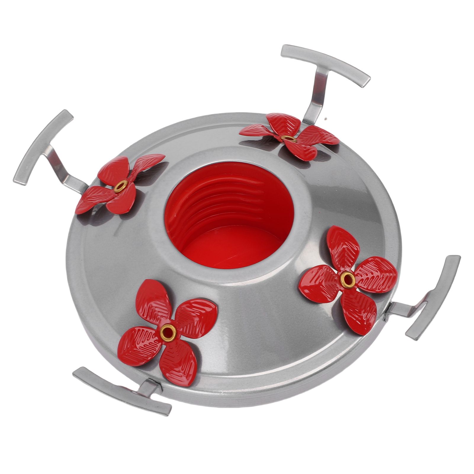 Hummingbird Feeder Base Iron and Plastic 1.77 Inch Hummingbird Feeder Bottom view 12