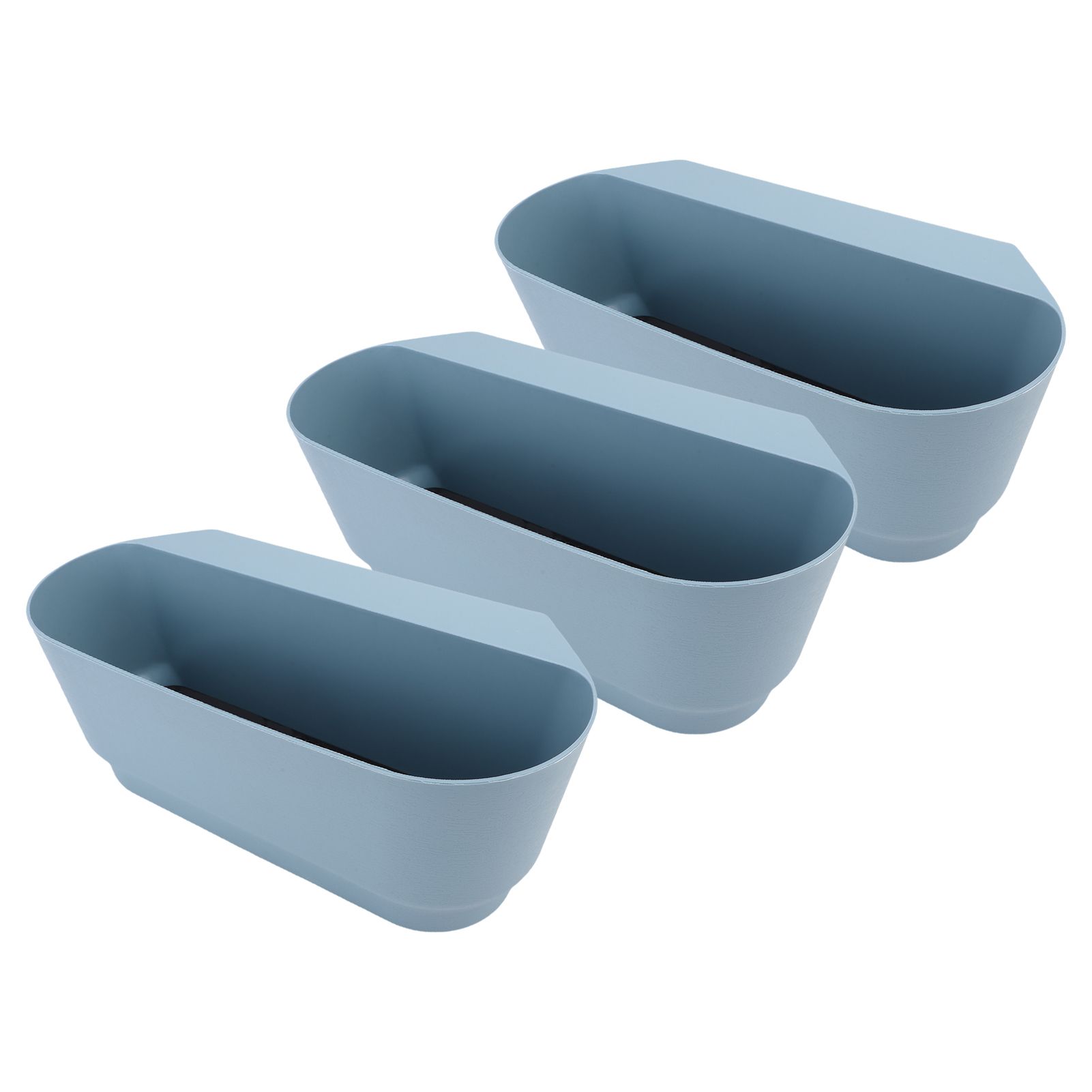 3PCS Hanging Flower Pots Railing Fence Planter Holder with Drainage Holes for view 4