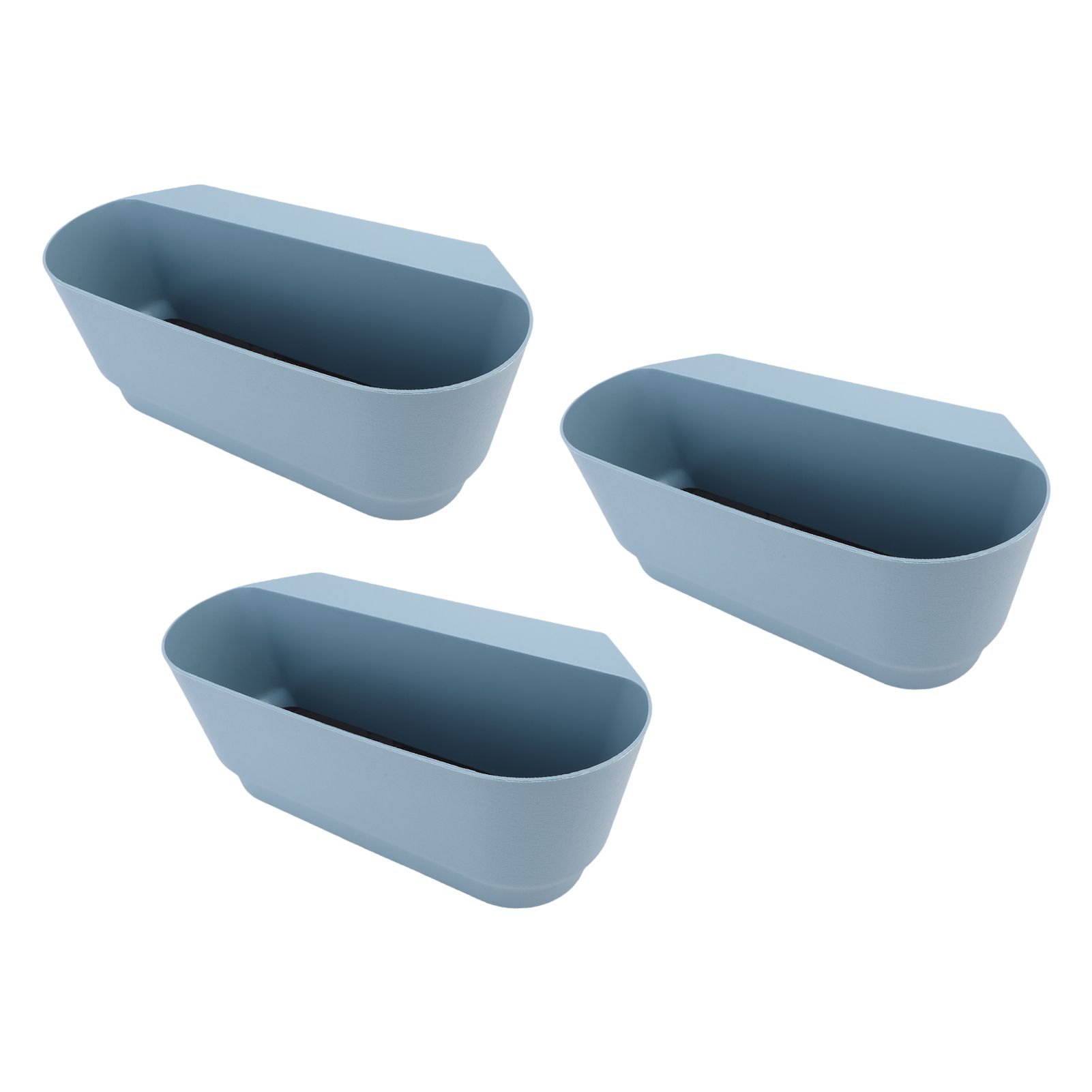 3PCS Hanging Flower Pots Railing Fence Planter Holder with Drainage Holes for view 6