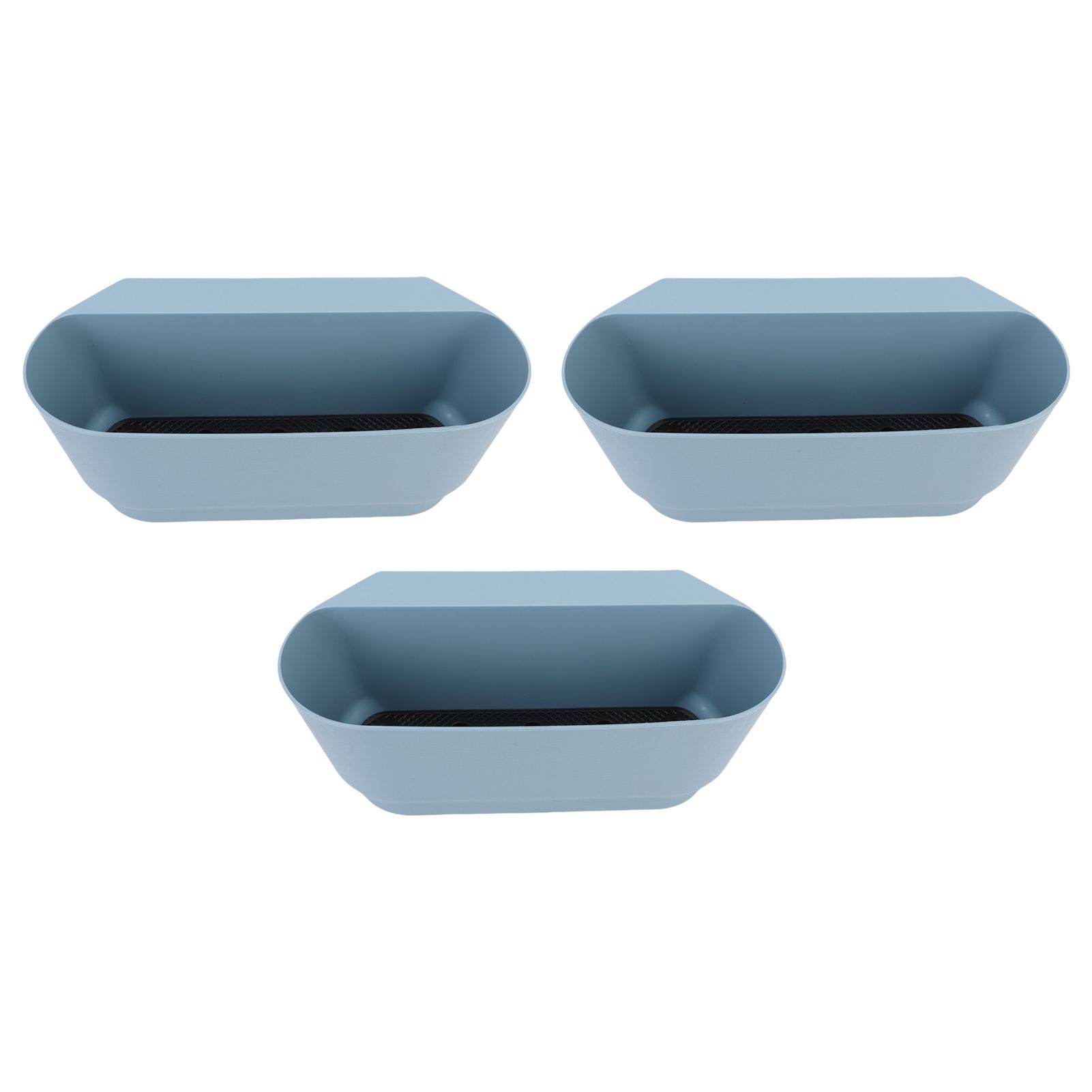 3PCS Hanging Flower Pots Railing Fence Planter Holder with Drainage Holes for view 12