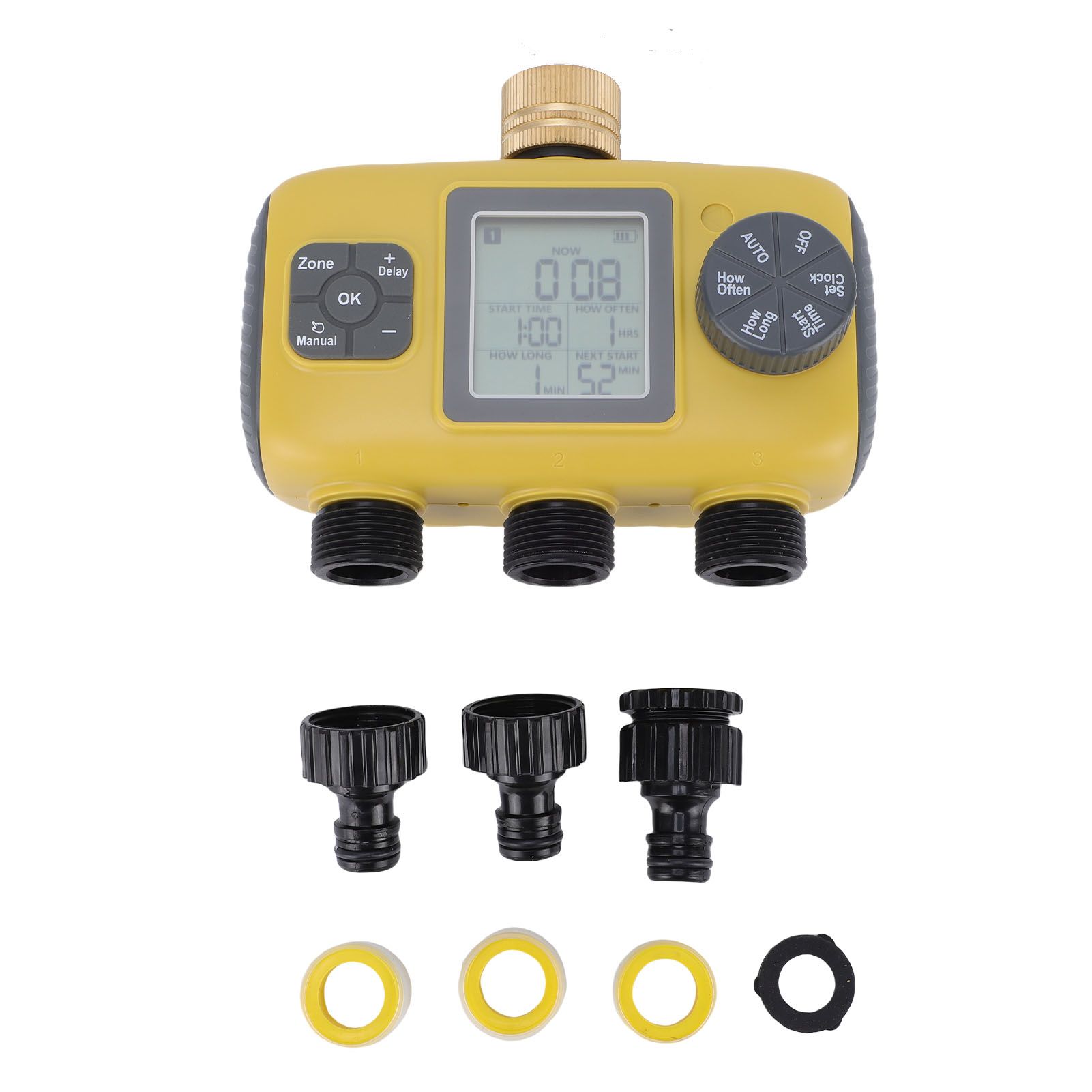 Water Timer with Rain Delay Manual Automatic Mode IPX5 Water Proof 3 Zone view 3