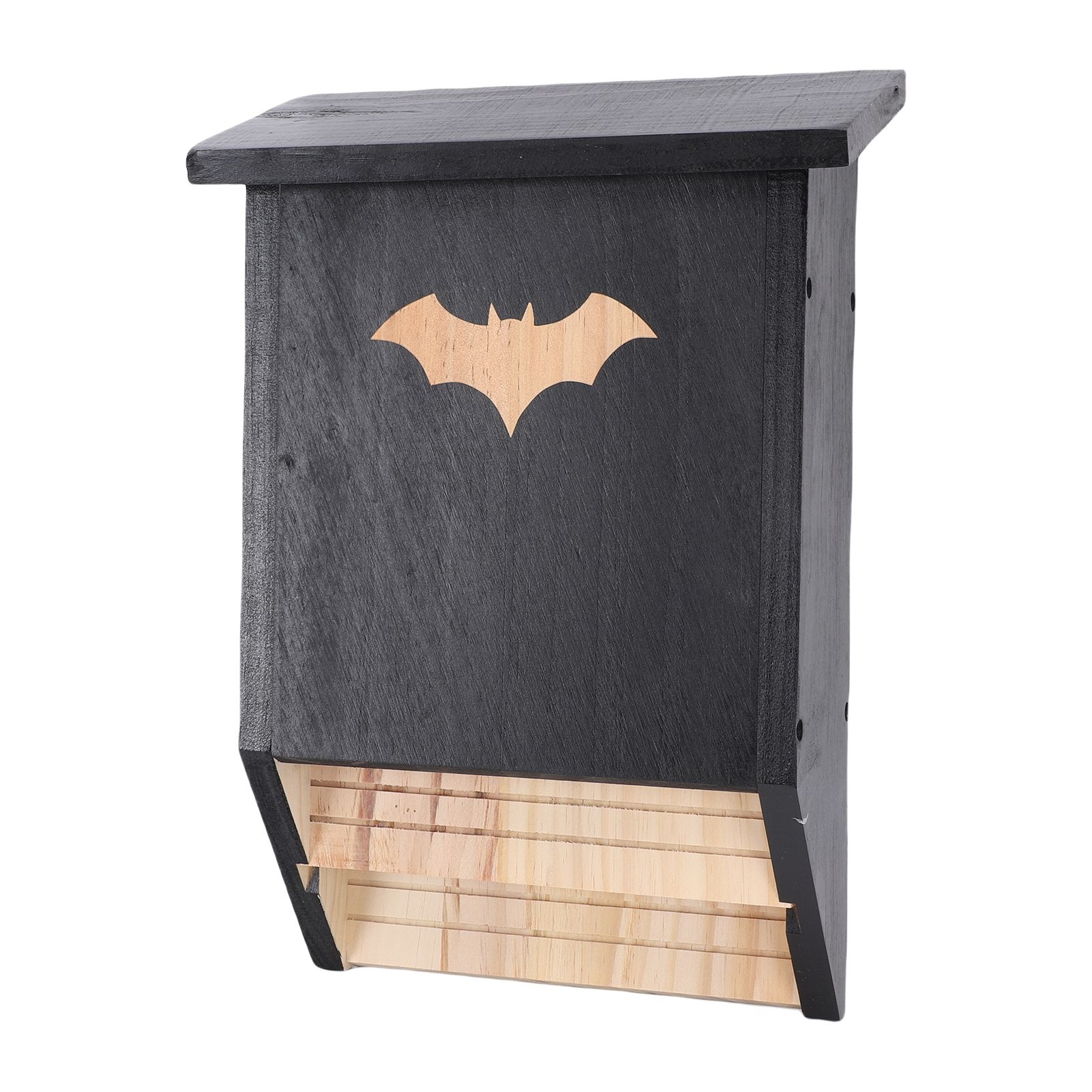 Wooden Bat House for Outdoors Double Chamber Bat Box Shelter Easy to Hang Hold view 4