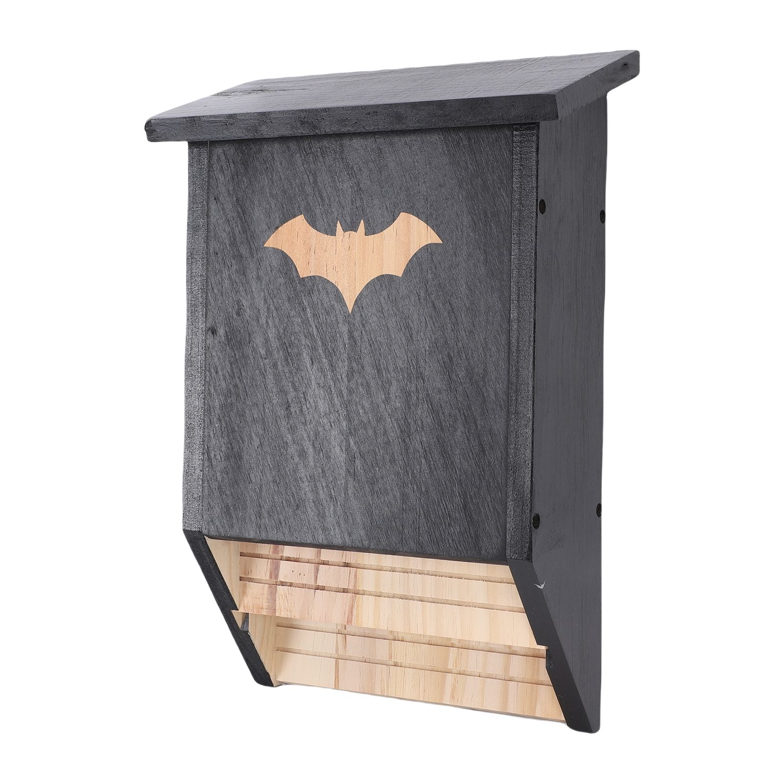 Wooden Bat House for Outdoors Double Chamber Bat Box Shelter Easy to Hang Hold view 8