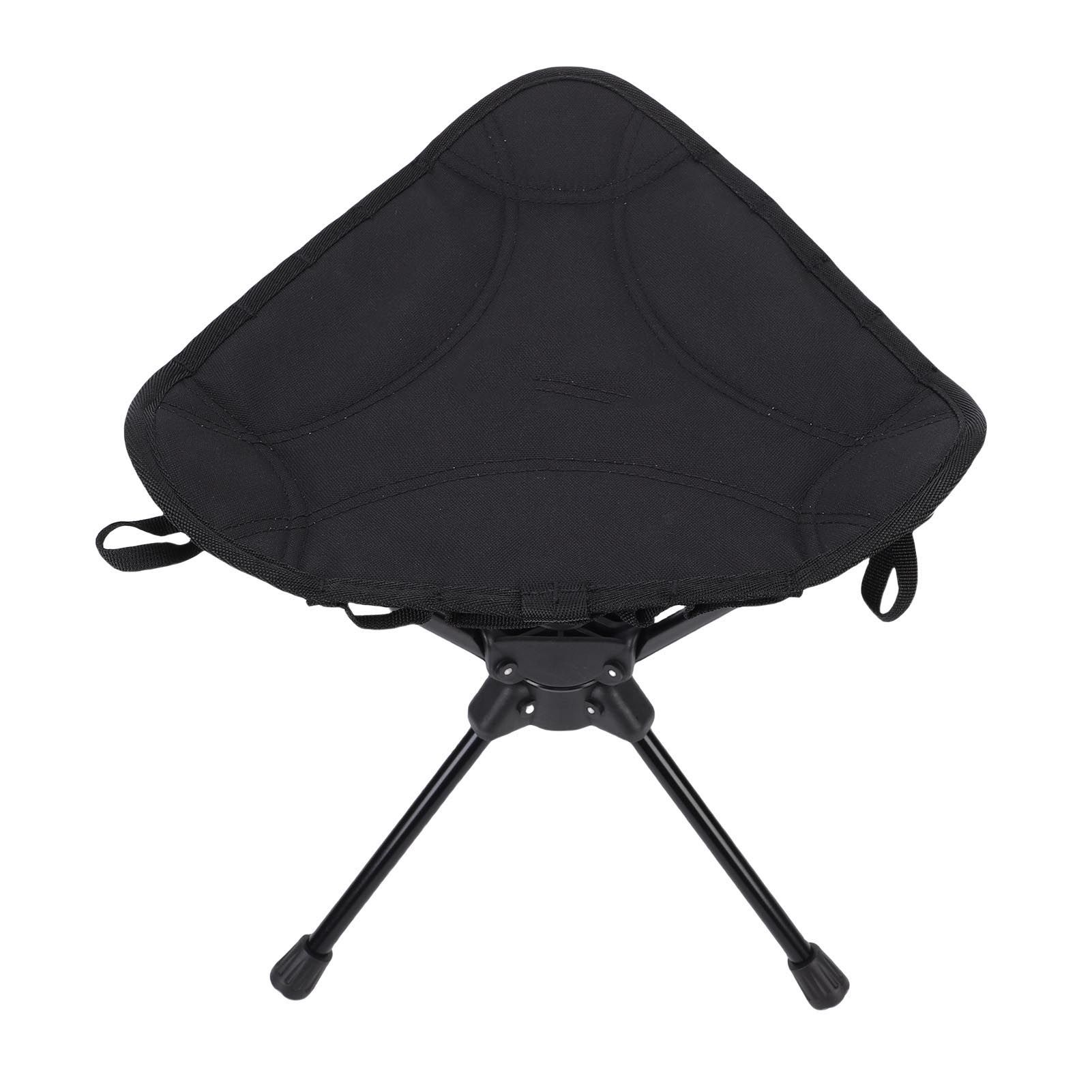 Folding Camping Stool 360 Degree Rotating Lightweight Triangular Portable