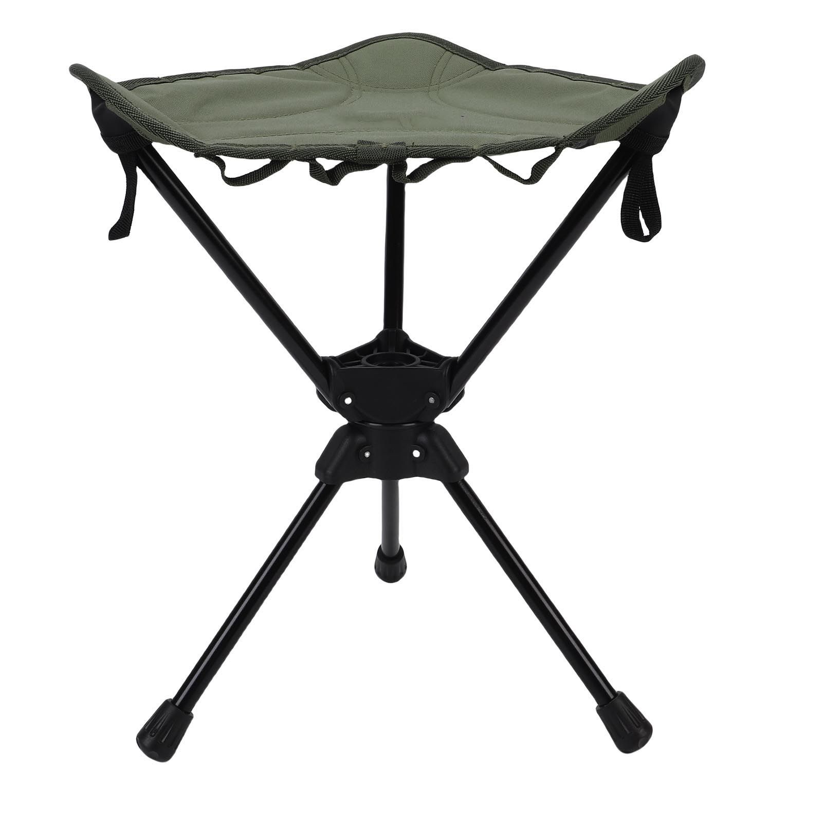 Folding Camping Stool 360 Degree Rotating Lightweight Triangular Portable