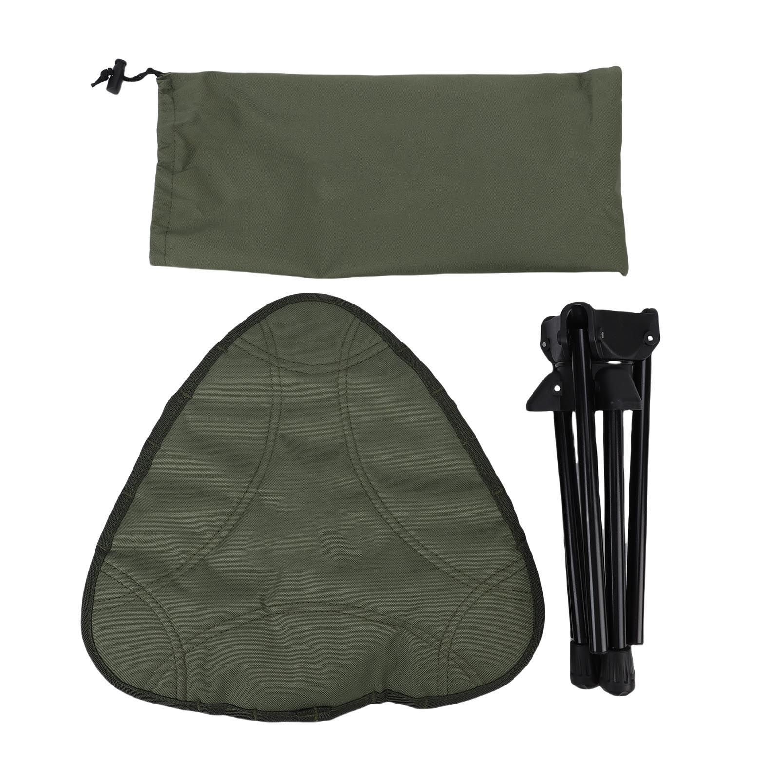 Folding Camping Stool 360 Degree Rotating Lightweight Triangular Portable view 3