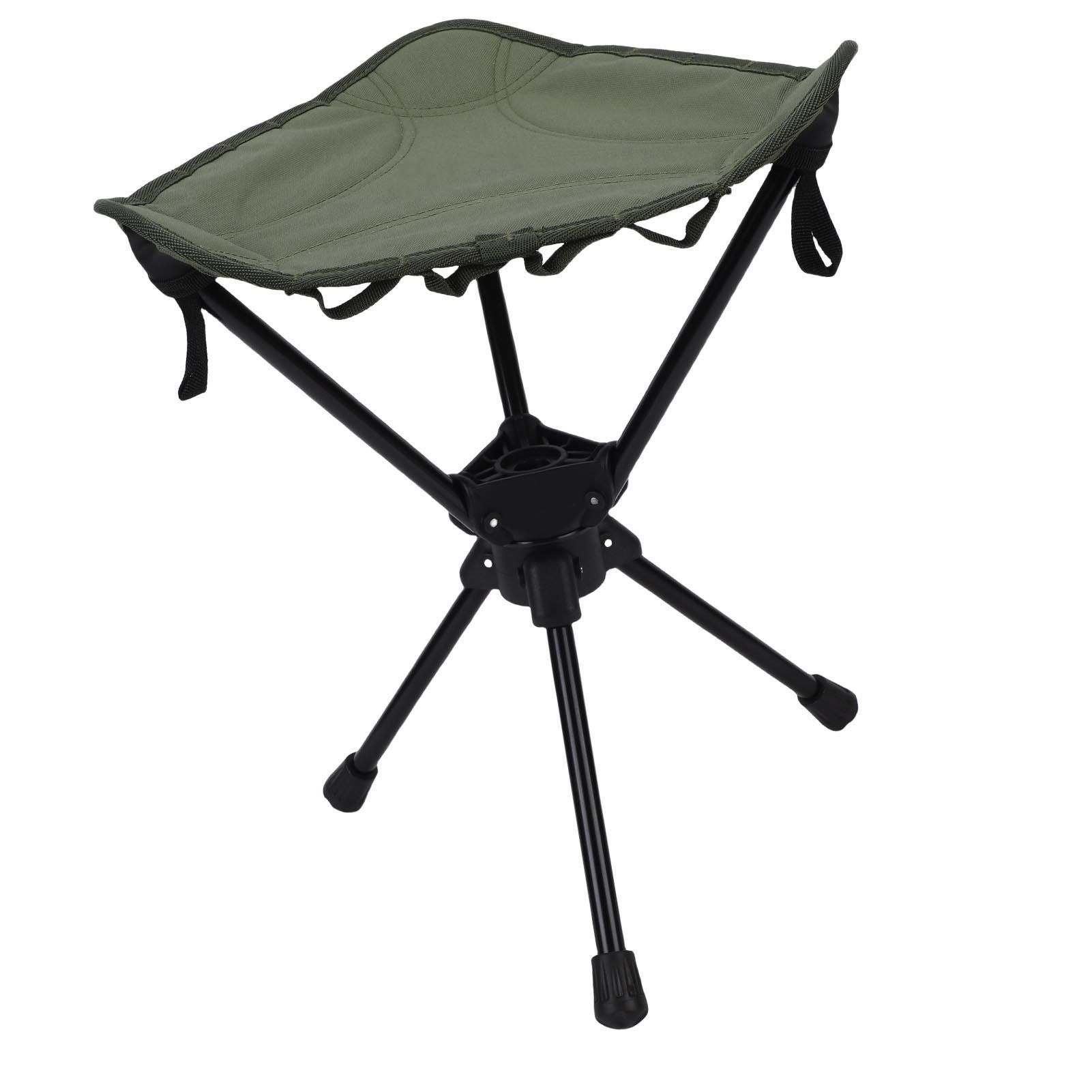 Folding Camping Stool 360 Degree Rotating Lightweight Triangular Portable view 4