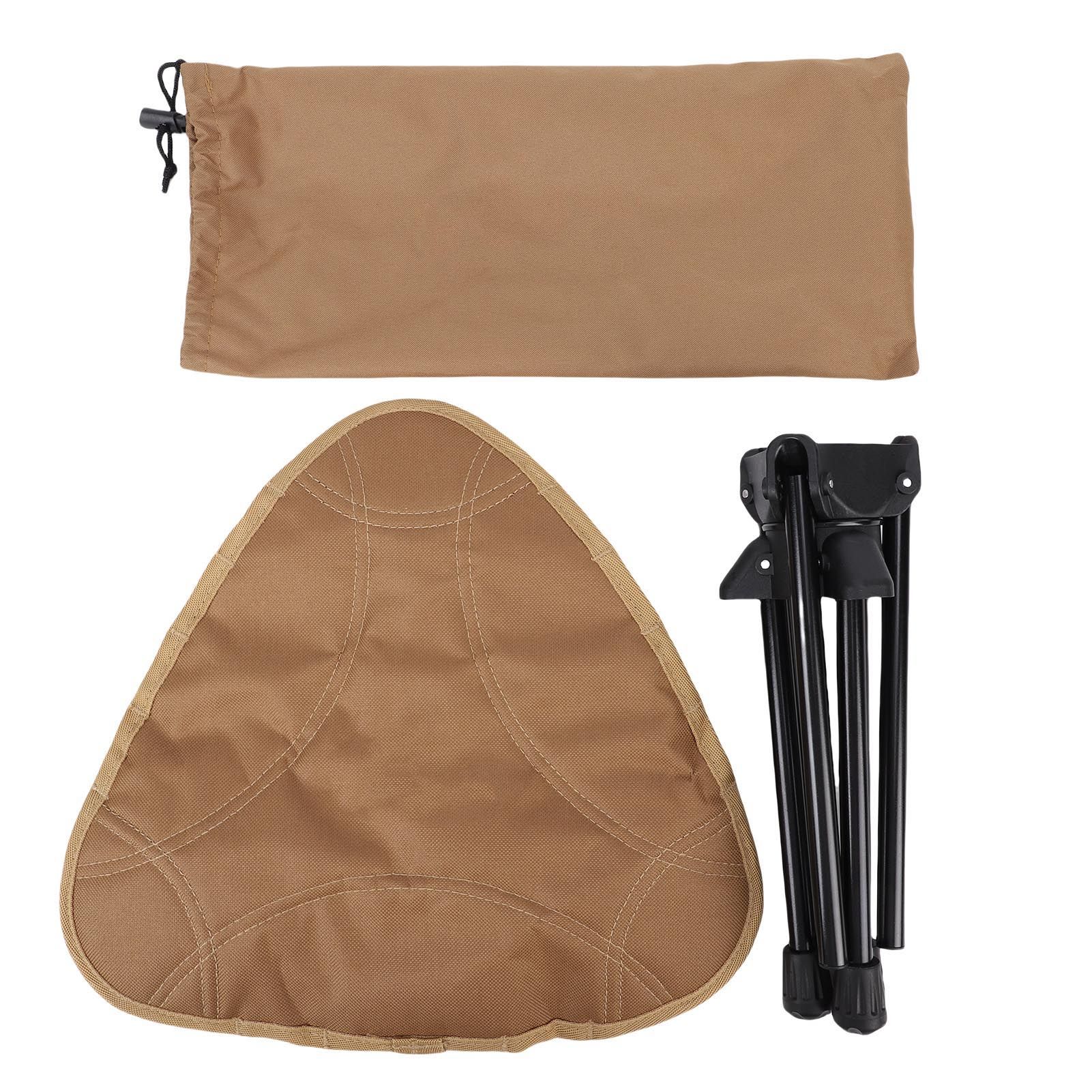 Folding Camping Stool 360 Degree Rotating Lightweight Triangular Portable view 3