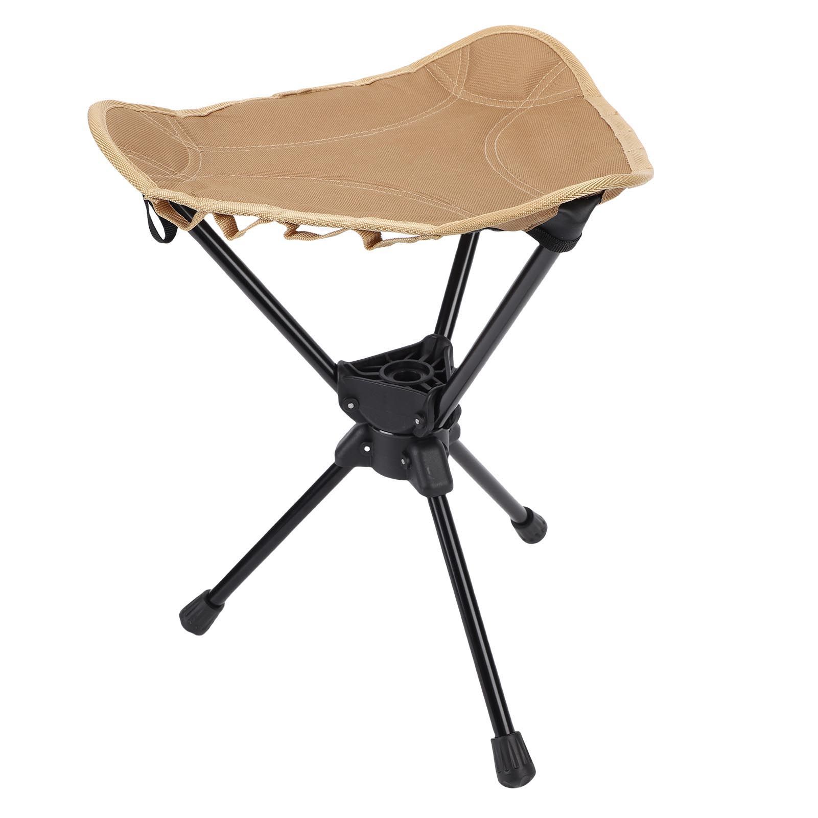 Folding Camping Stool 360 Degree Rotating Lightweight Triangular Portable view 4