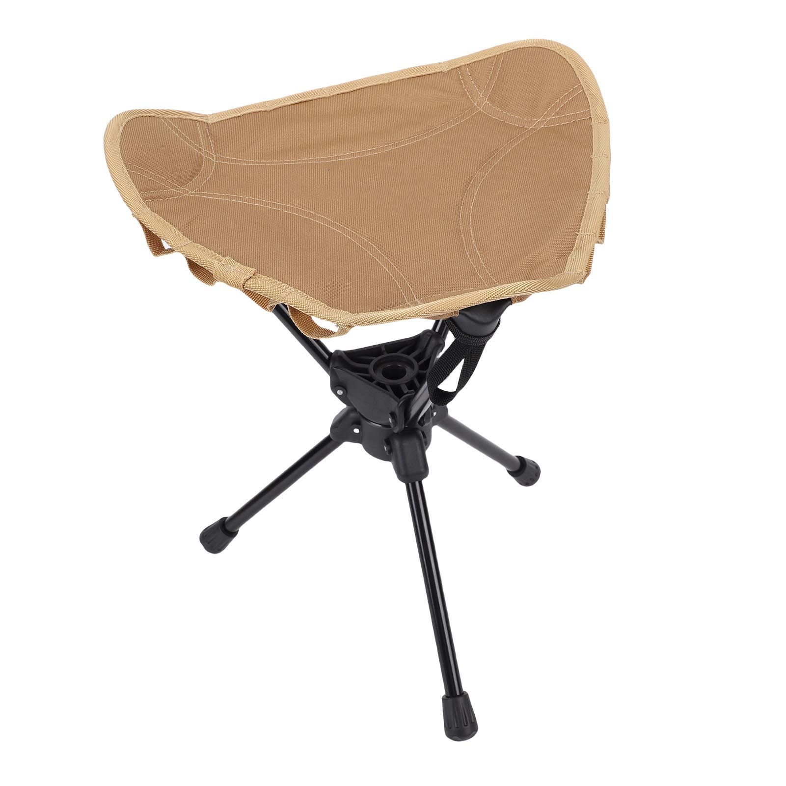 Folding Camping Stool 360 Degree Rotating Lightweight Triangular Portable view 6
