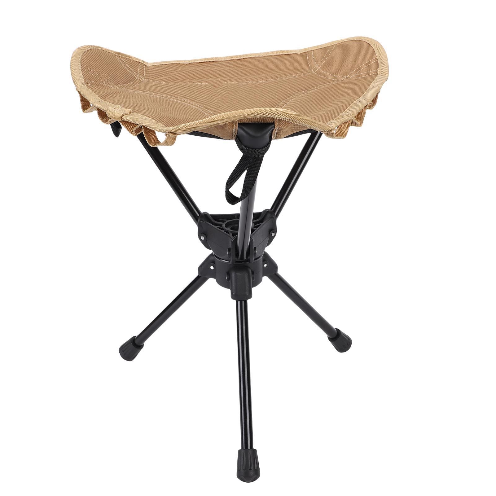 Folding Camping Stool 360 Degree Rotating Lightweight Triangular Portable view 8
