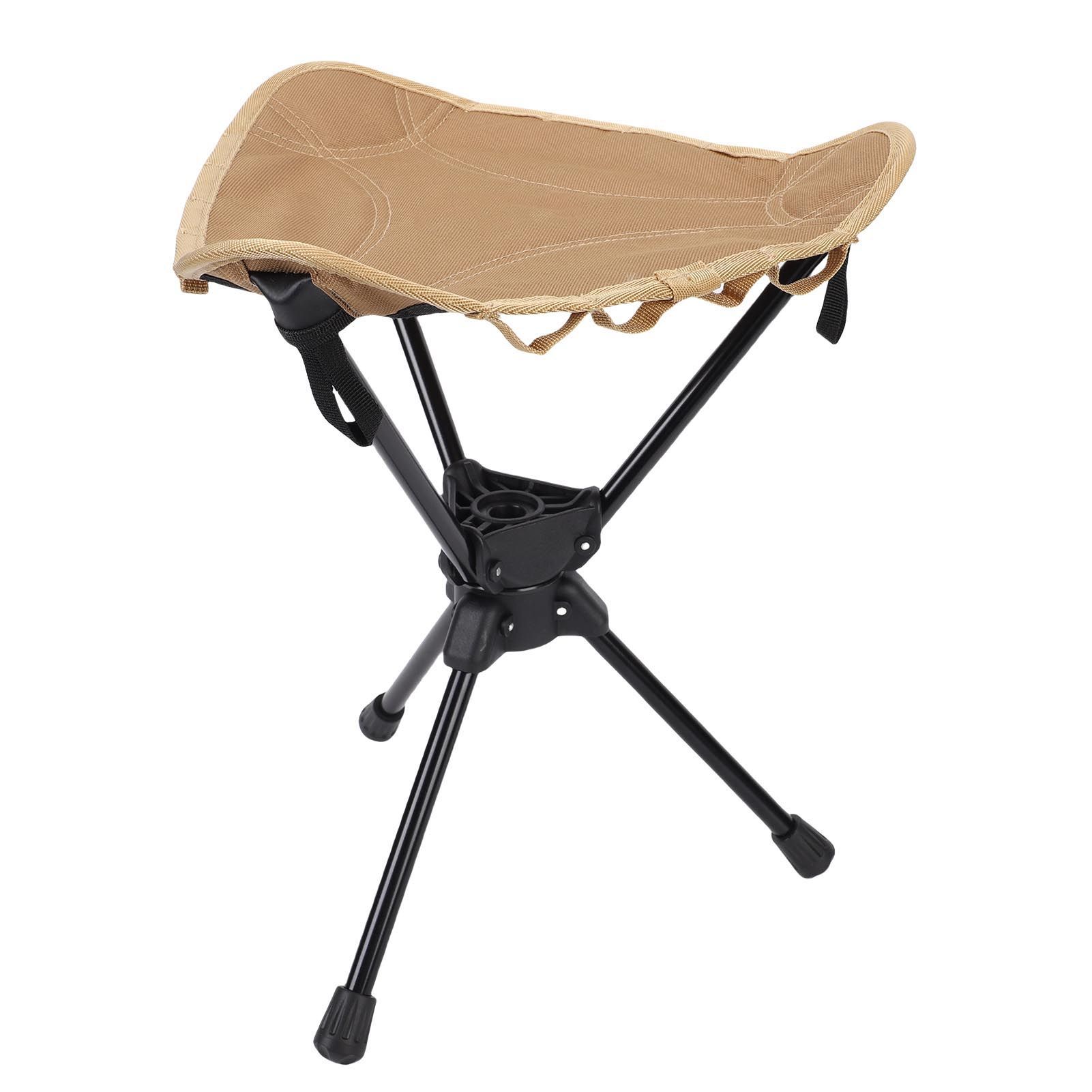 Folding Camping Stool 360 Degree Rotating Lightweight Triangular Portable view 12