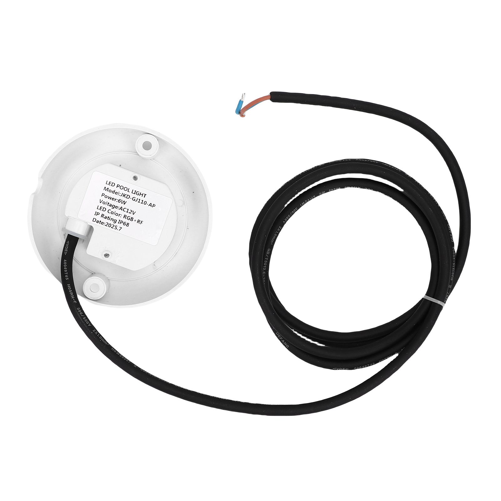 Pool Light 6W RGB Color Changing IP68 Water Proof Wall Mount Thin Submersible view 5