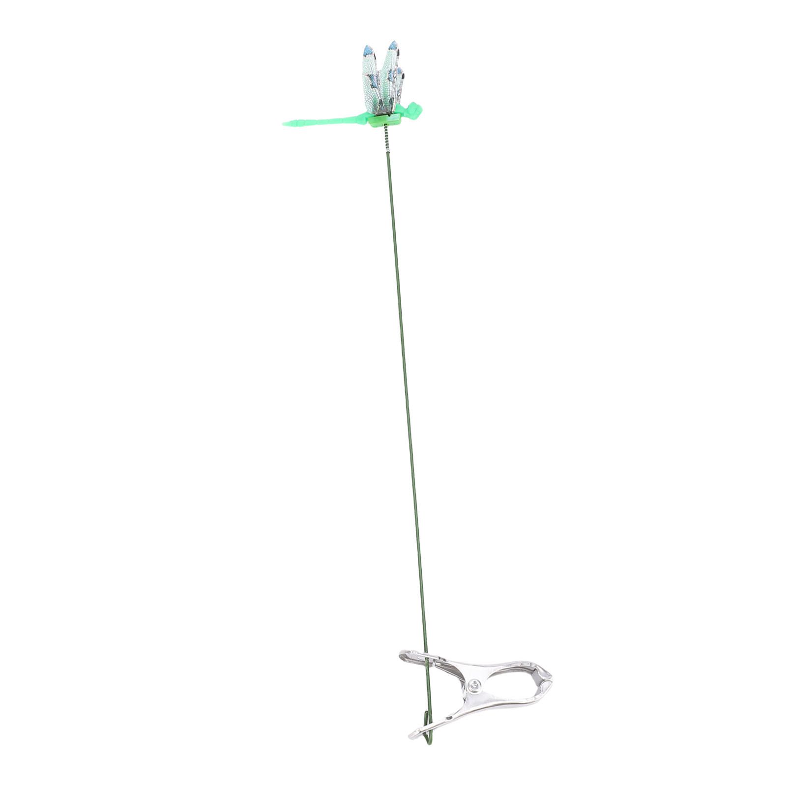 10pcs Dragonfly Clamps Dragonfly Humming Bird Stakes Deer Horse Fly Deterrent view 4