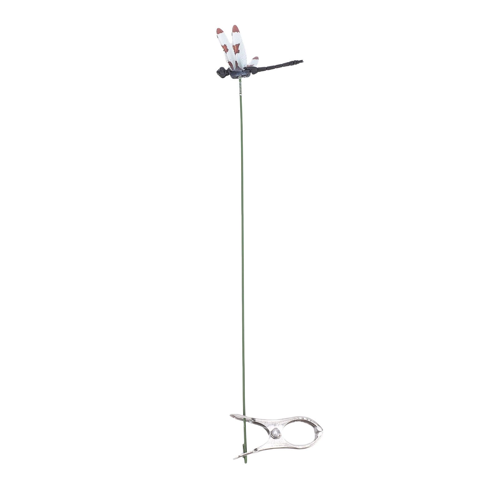 10pcs Dragonfly Clamps Dragonfly Humming Bird Stakes Deer Horse Fly Deterrent