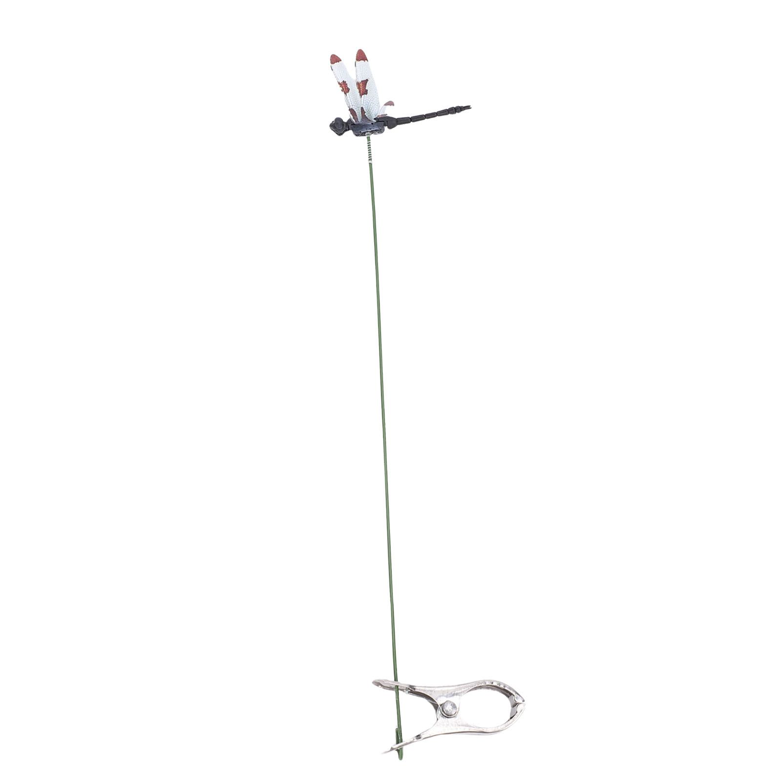 10pcs Dragonfly Clamps Dragonfly Humming Bird Stakes Deer Horse Fly Deterrent view 4