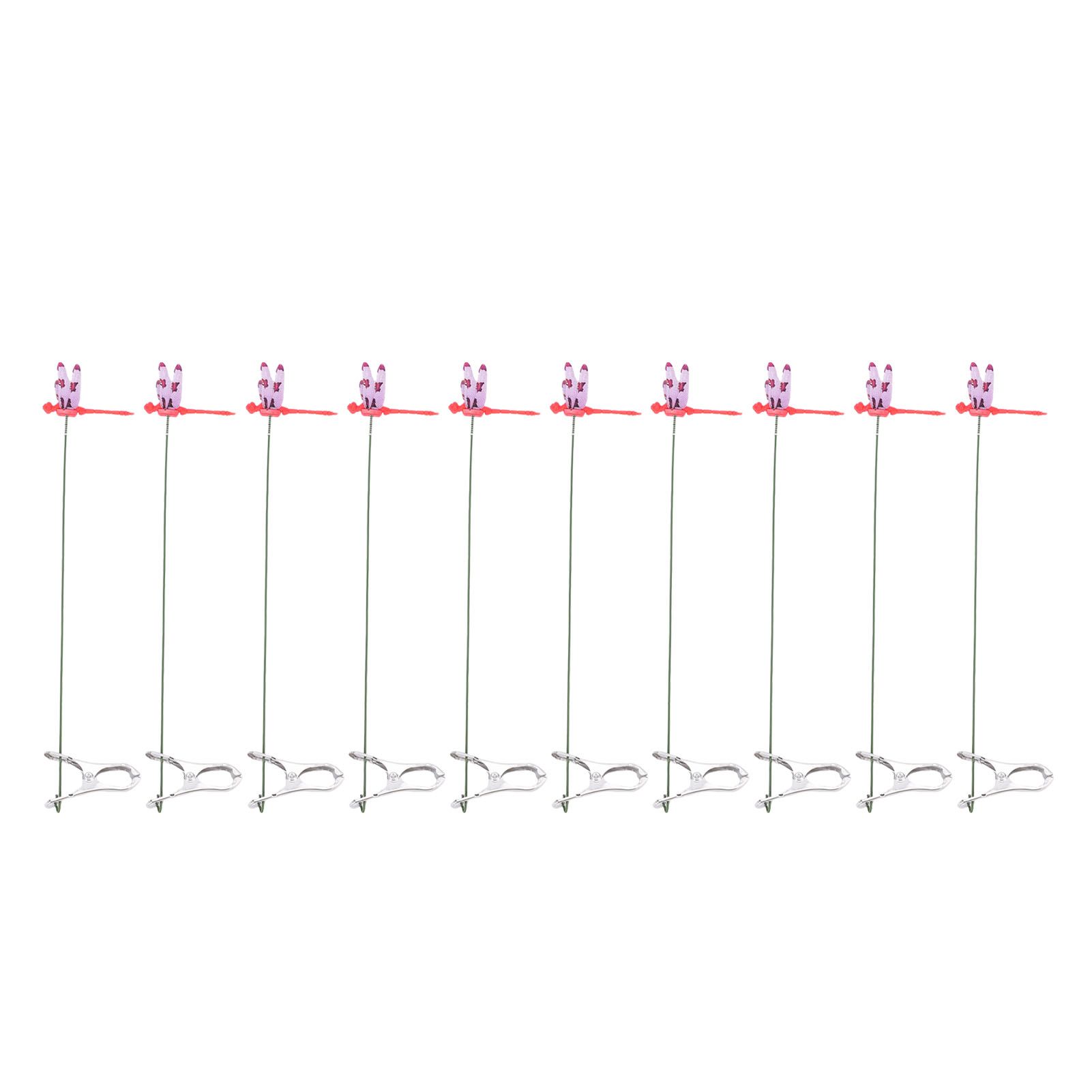 10pcs Dragonfly Clamps Dragonfly Humming Bird Stakes Deer Horse Fly Deterrent view 2