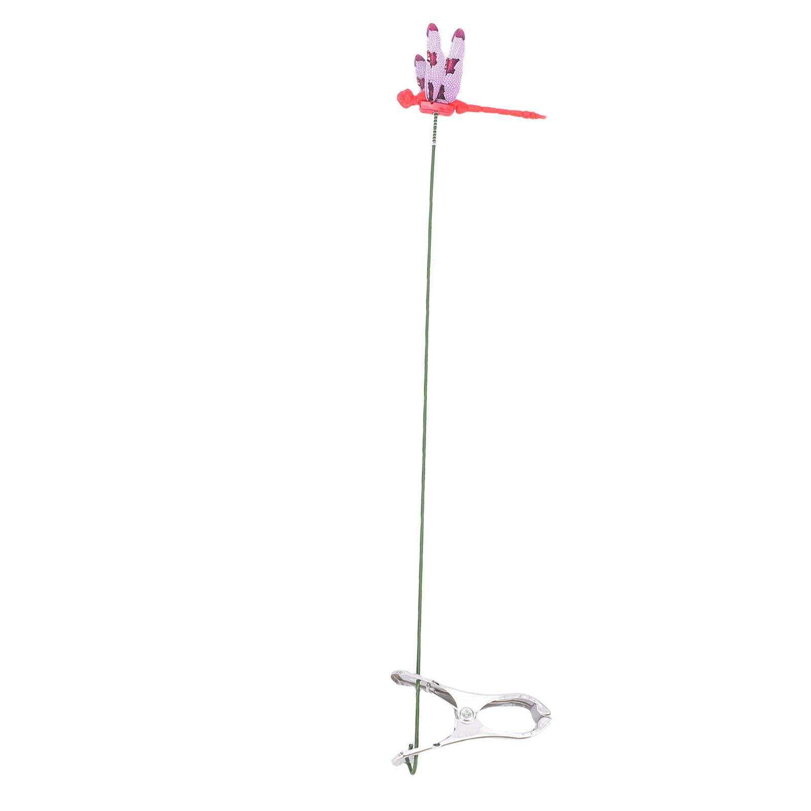10pcs Dragonfly Clamps Dragonfly Humming Bird Stakes Deer Horse Fly Deterrent view 4