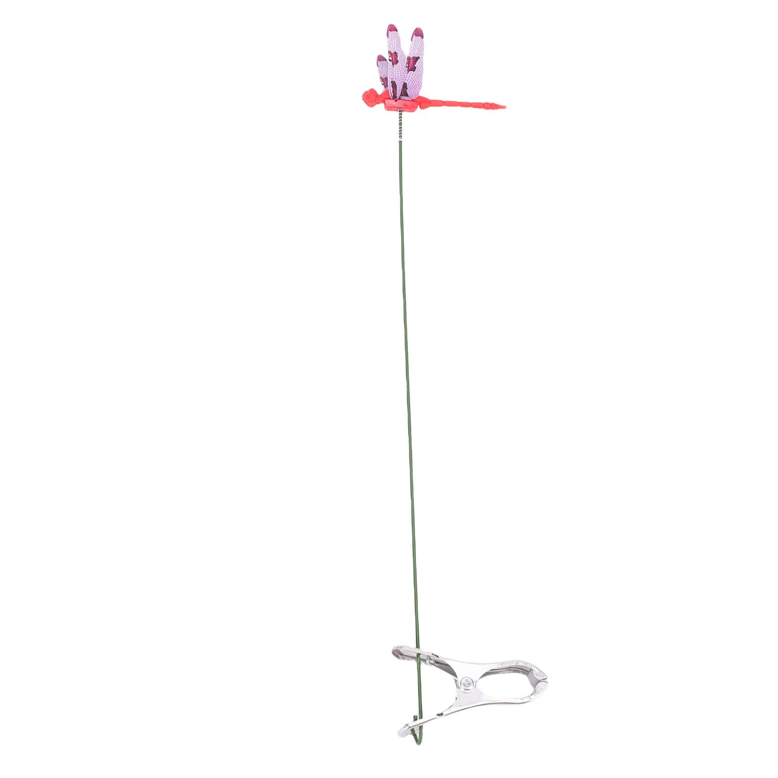 10pcs Dragonfly Clamps Dragonfly Humming Bird Stakes Deer Horse Fly Deterrent view 10