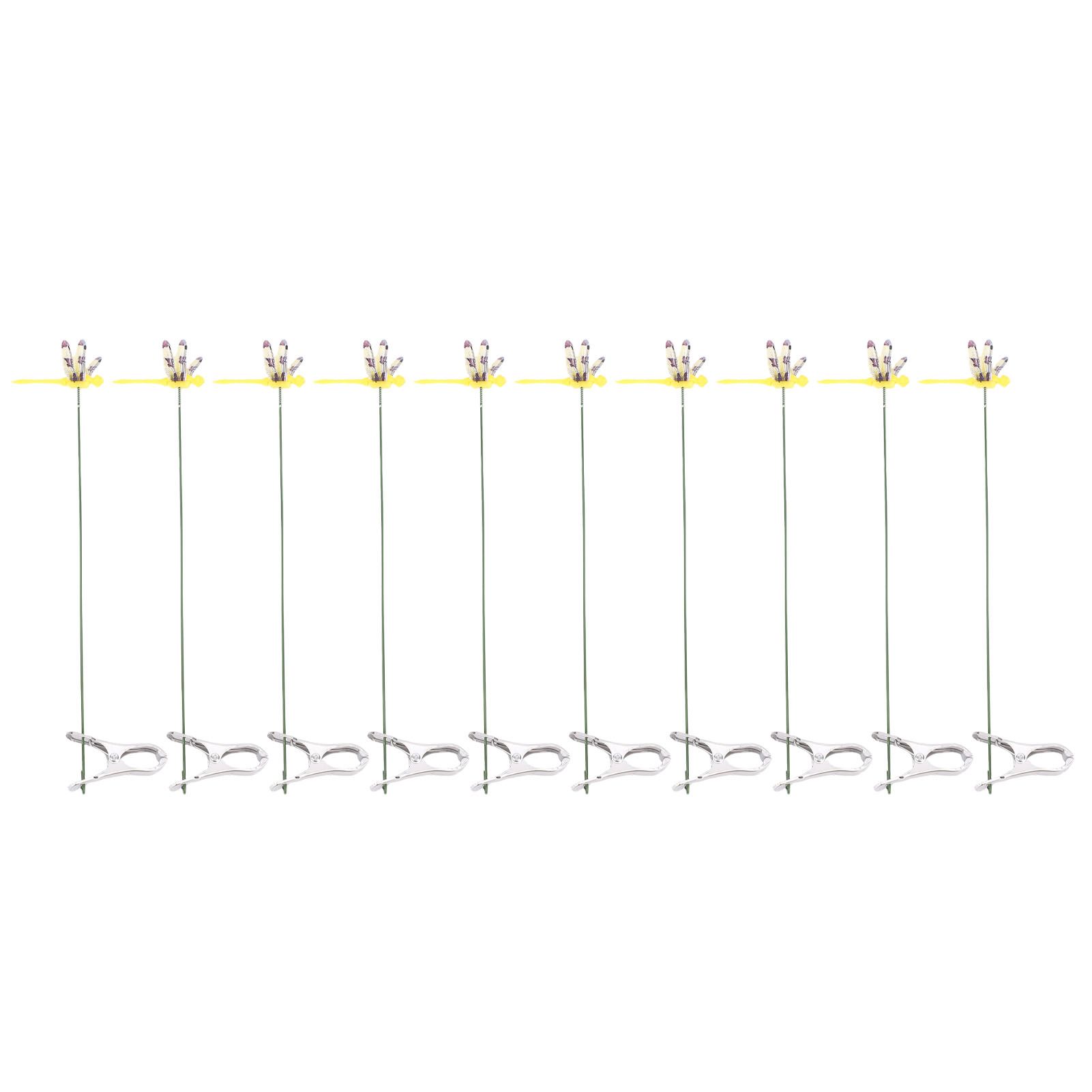 10pcs Dragonfly Clamps Dragonfly Humming Bird Stakes Deer Horse Fly Deterrent view 2