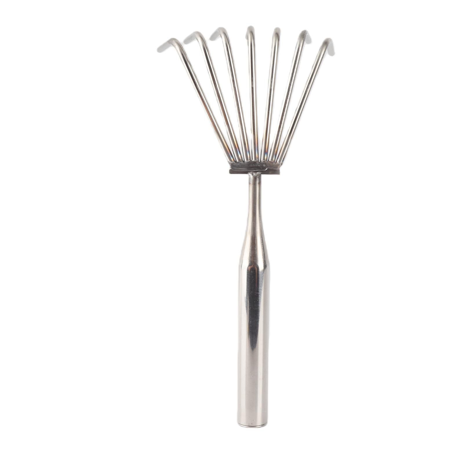 Stainless Steel Hand Rake Soil Tiller Small Beach Rake with Comfortable Handle view 11