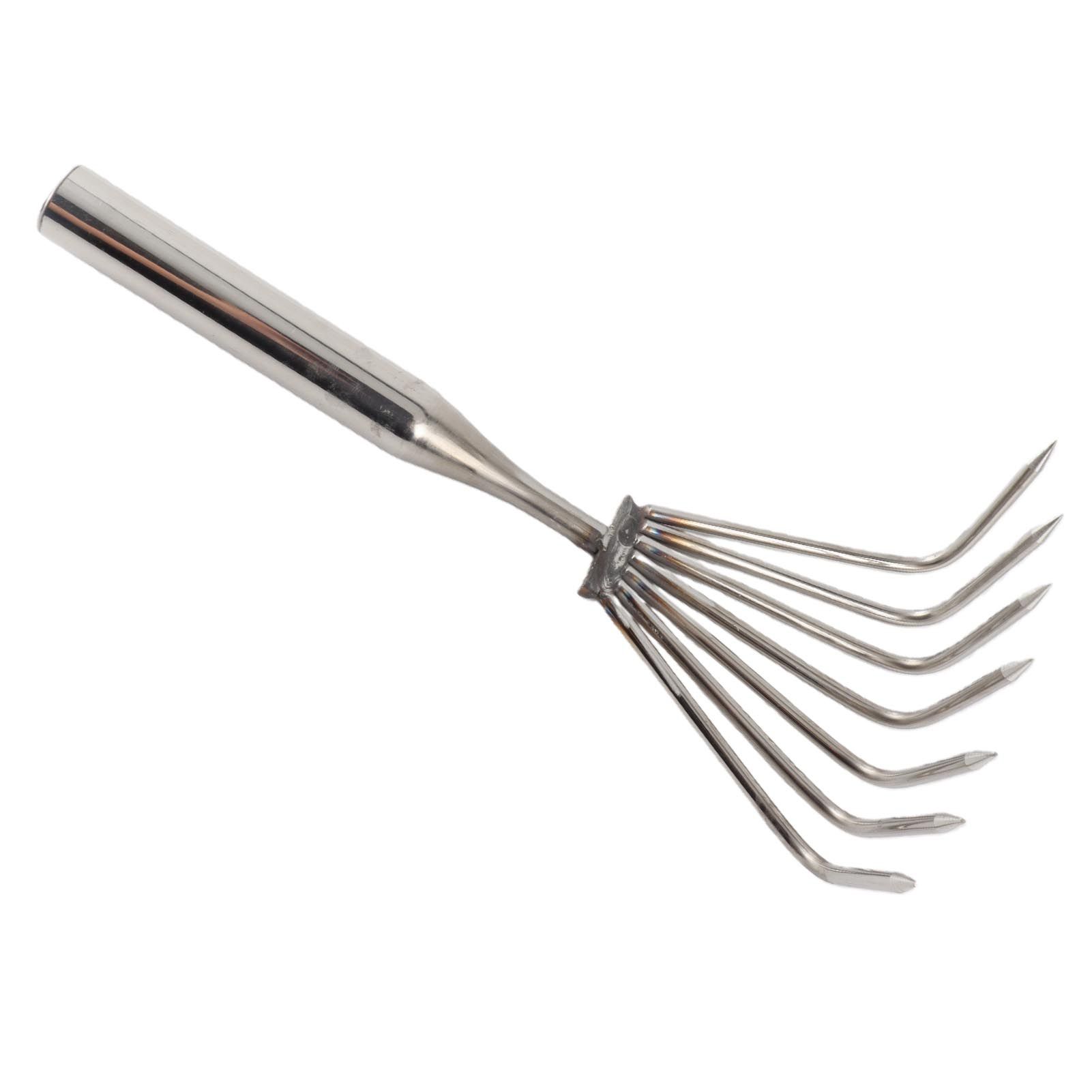 Stainless Steel Hand Rake Soil Tiller Small Beach Rake with Comfortable Handle view 12