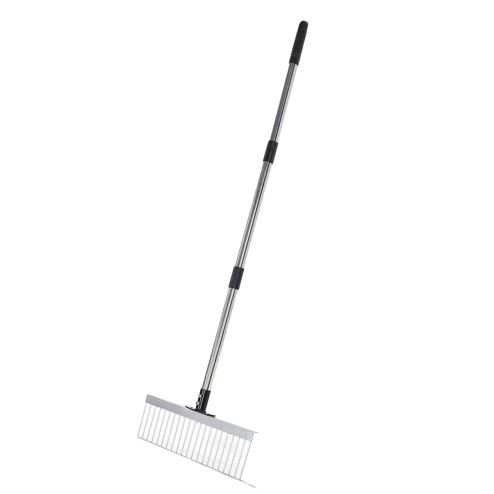 Bow Rake Garden Rake with Detachable Long Handle 21 Tines Garden Tool for view 11