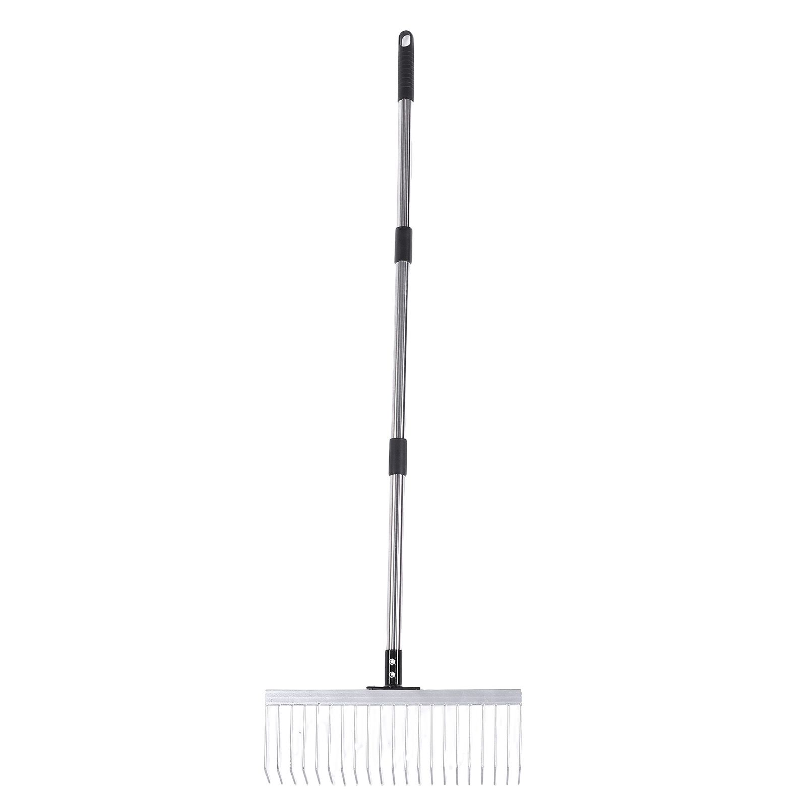 Bow Rake Garden Rake with Detachable Long Handle 21 Tines Garden Tool for view 12
