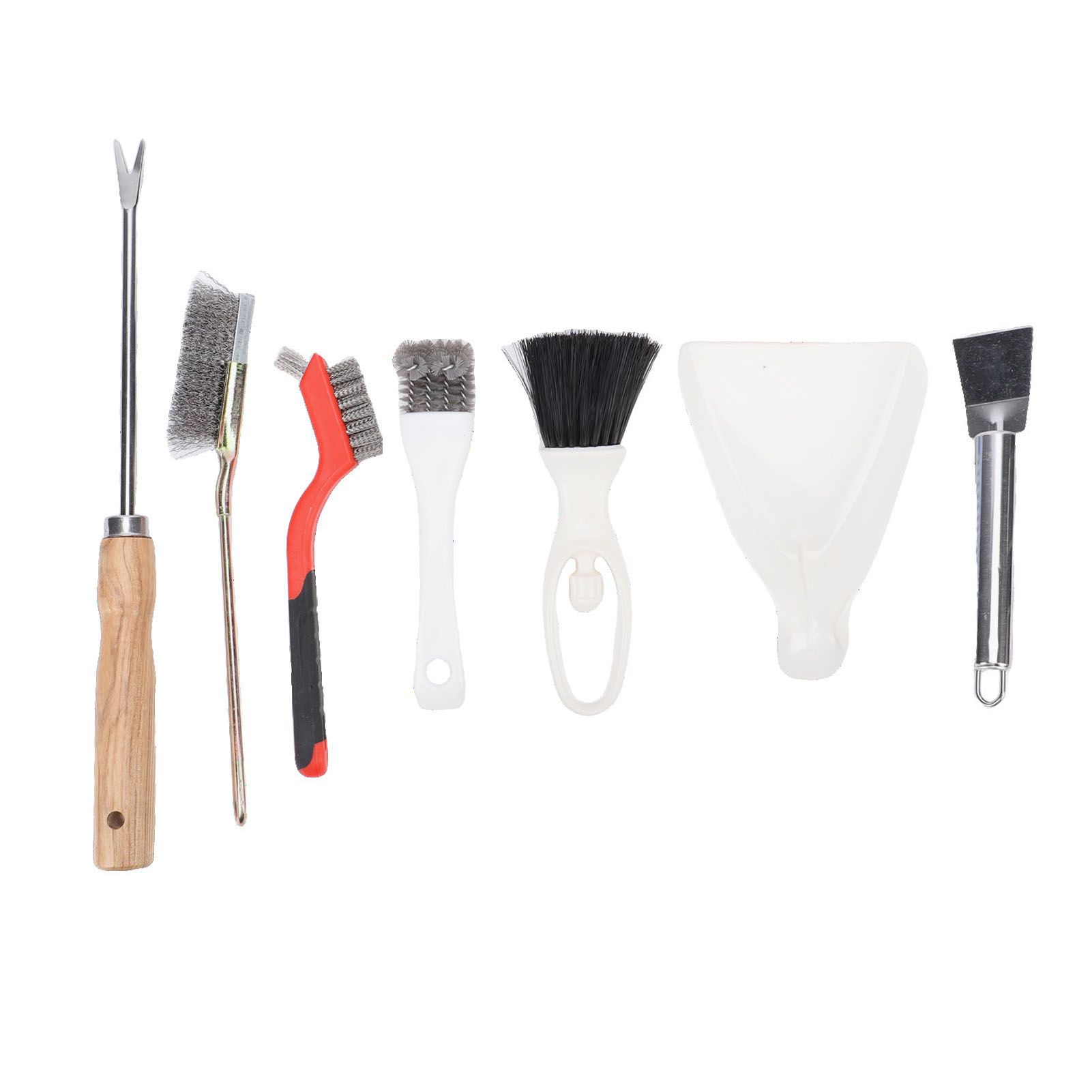 Bird Cage Cleaning Tools Set Stainless Steel Bird Cage Brushes with Fork view 3