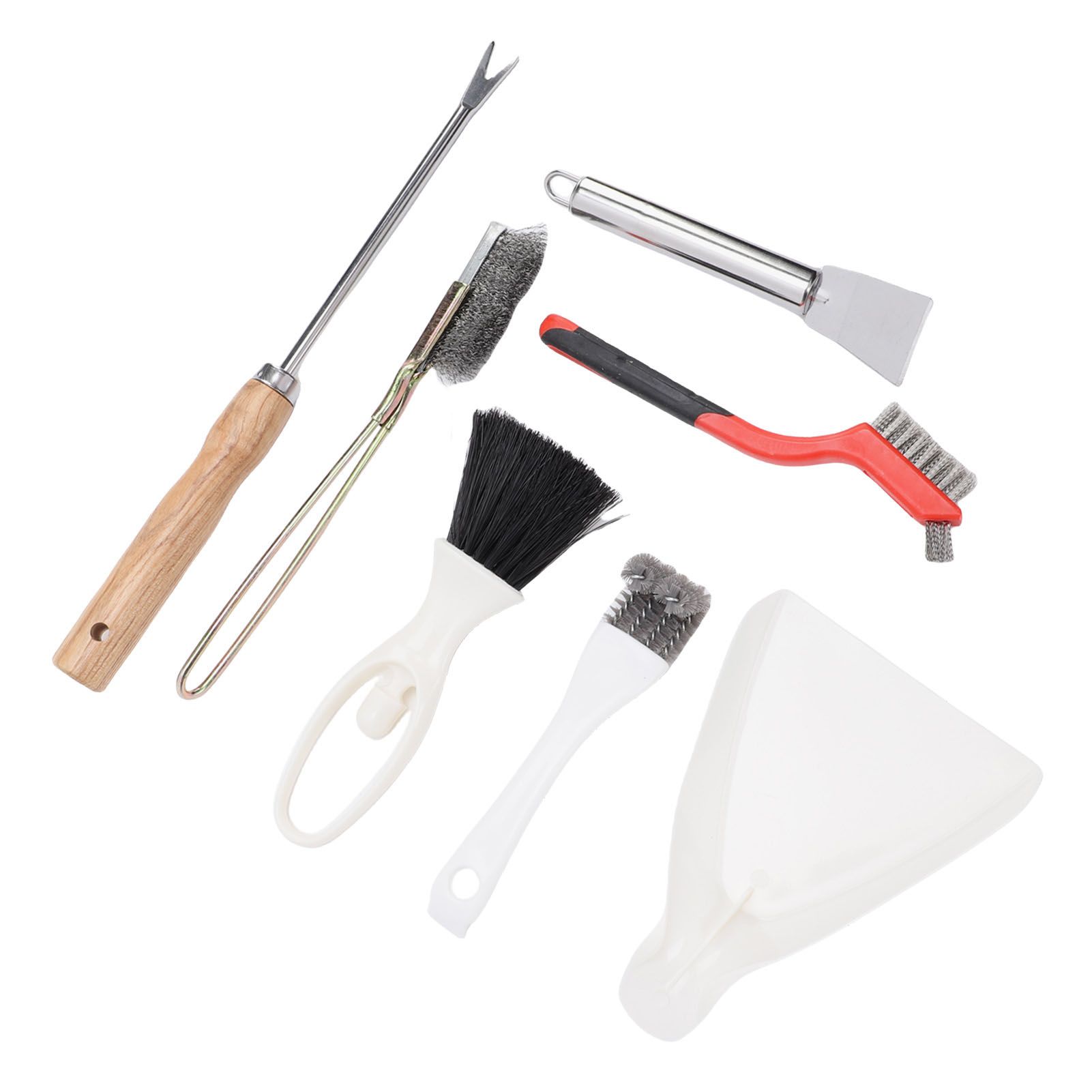 Bird Cage Cleaning Tools Set Stainless Steel Bird Cage Brushes with Fork view 4