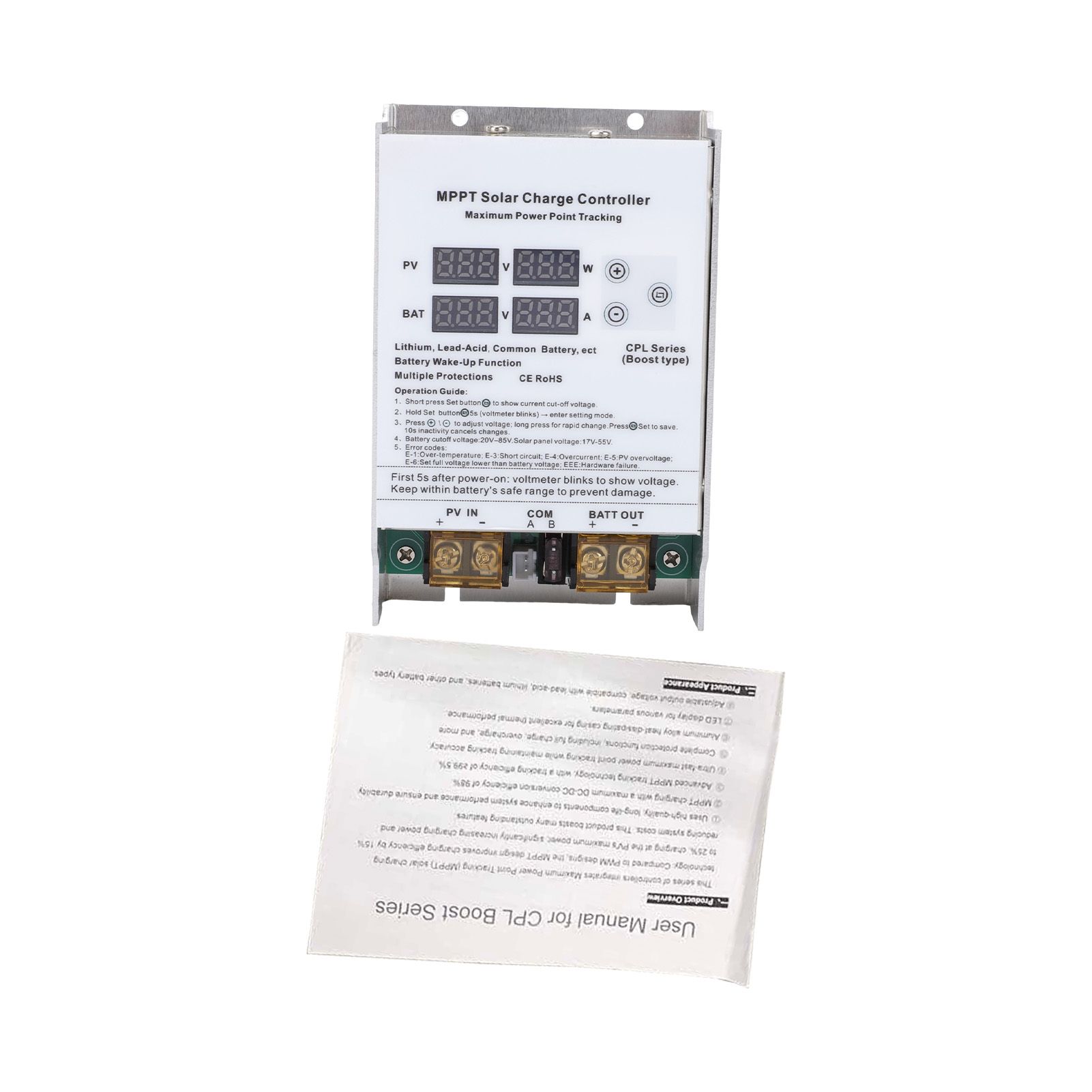 600W MPPT Solar Charge Controller Boost Regulator LED Display High Efficiency view 2