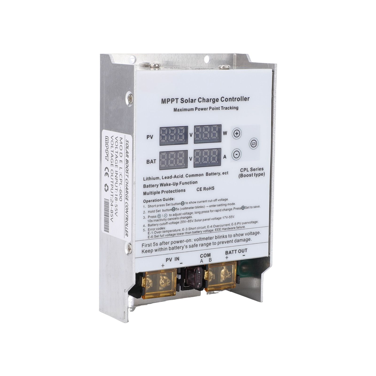 600W MPPT Solar Charge Controller Boost Regulator LED Display High Efficiency view 3