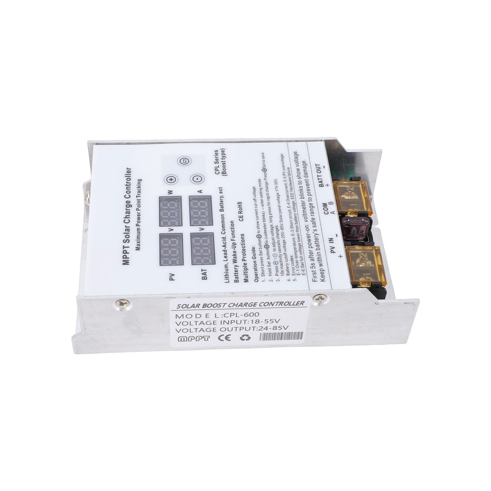 600W MPPT Solar Charge Controller Boost Regulator LED Display High Efficiency view 8